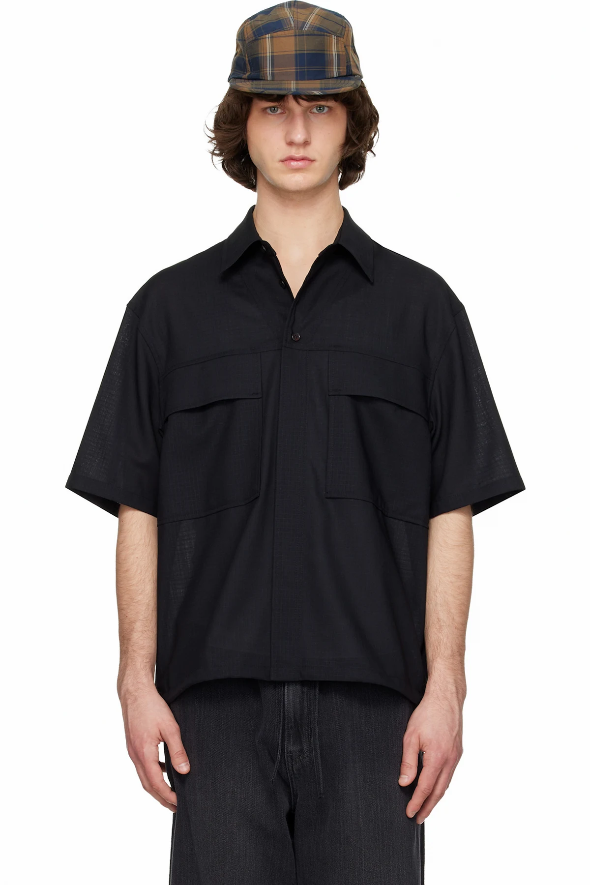 Black Flap Pocket Shirt