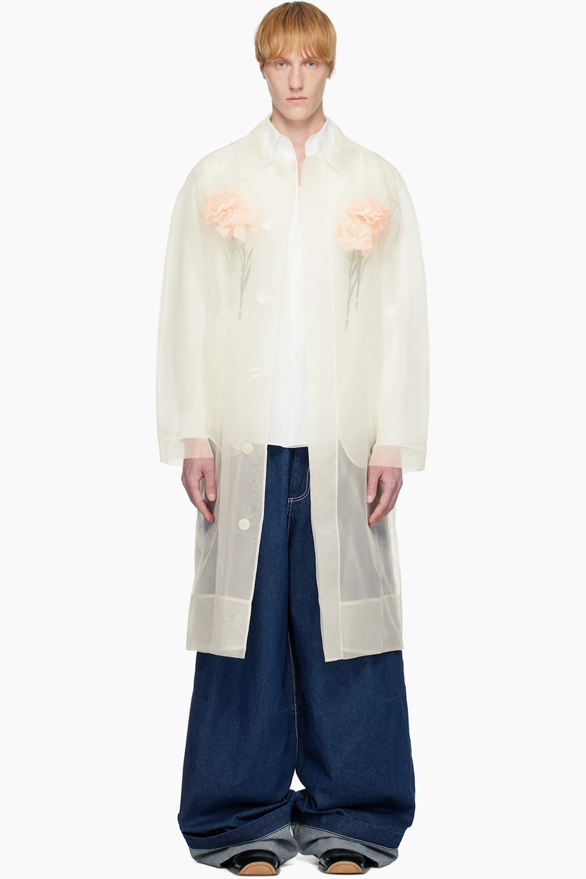 Off-White Stuffed Carnation Car Coat
