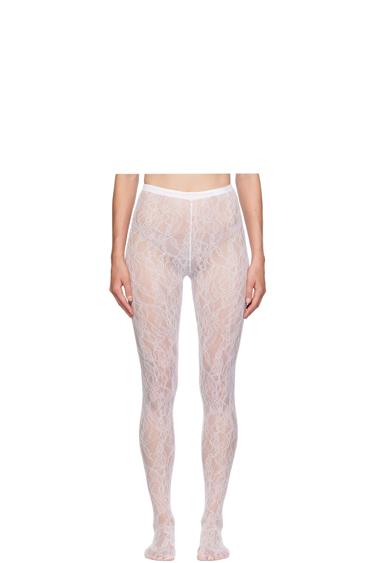White Lace Tights