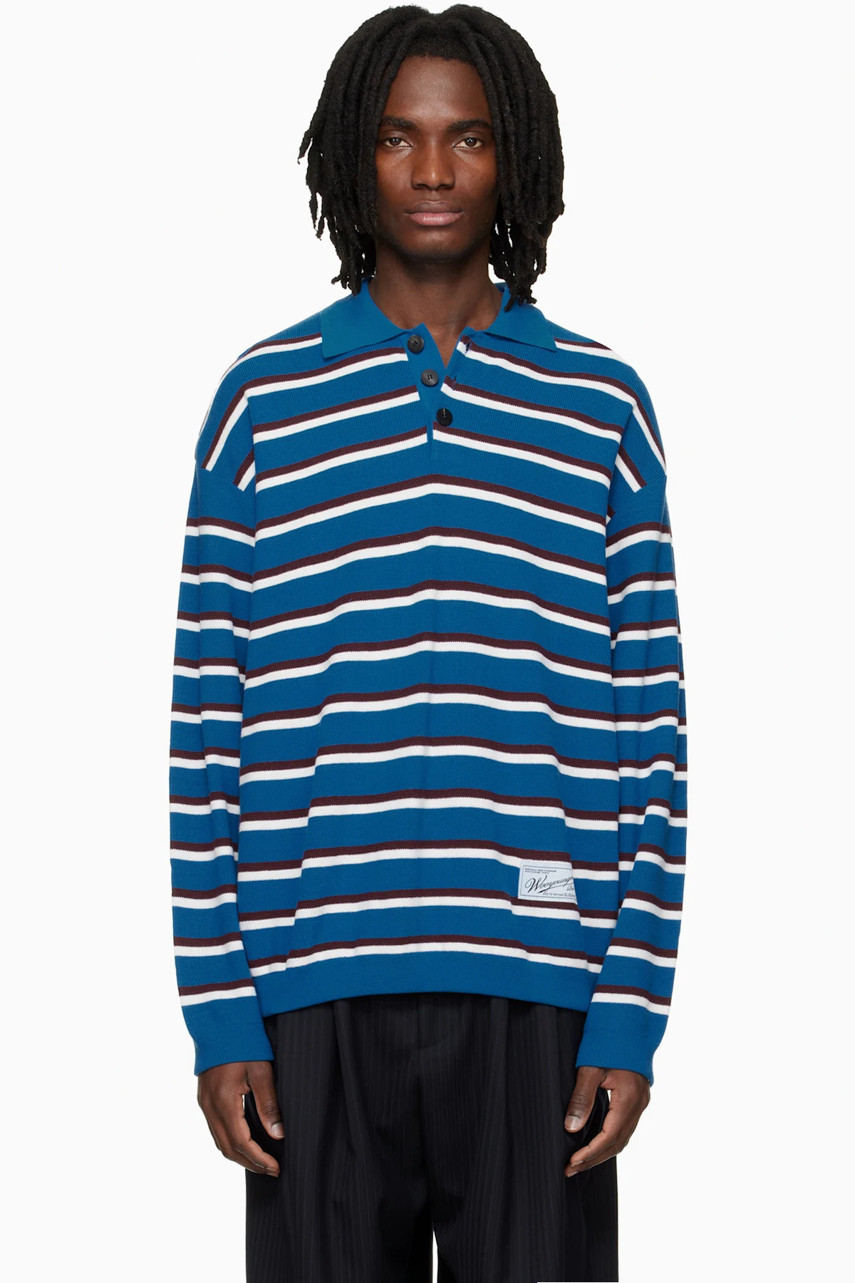 Blue Striped Polo