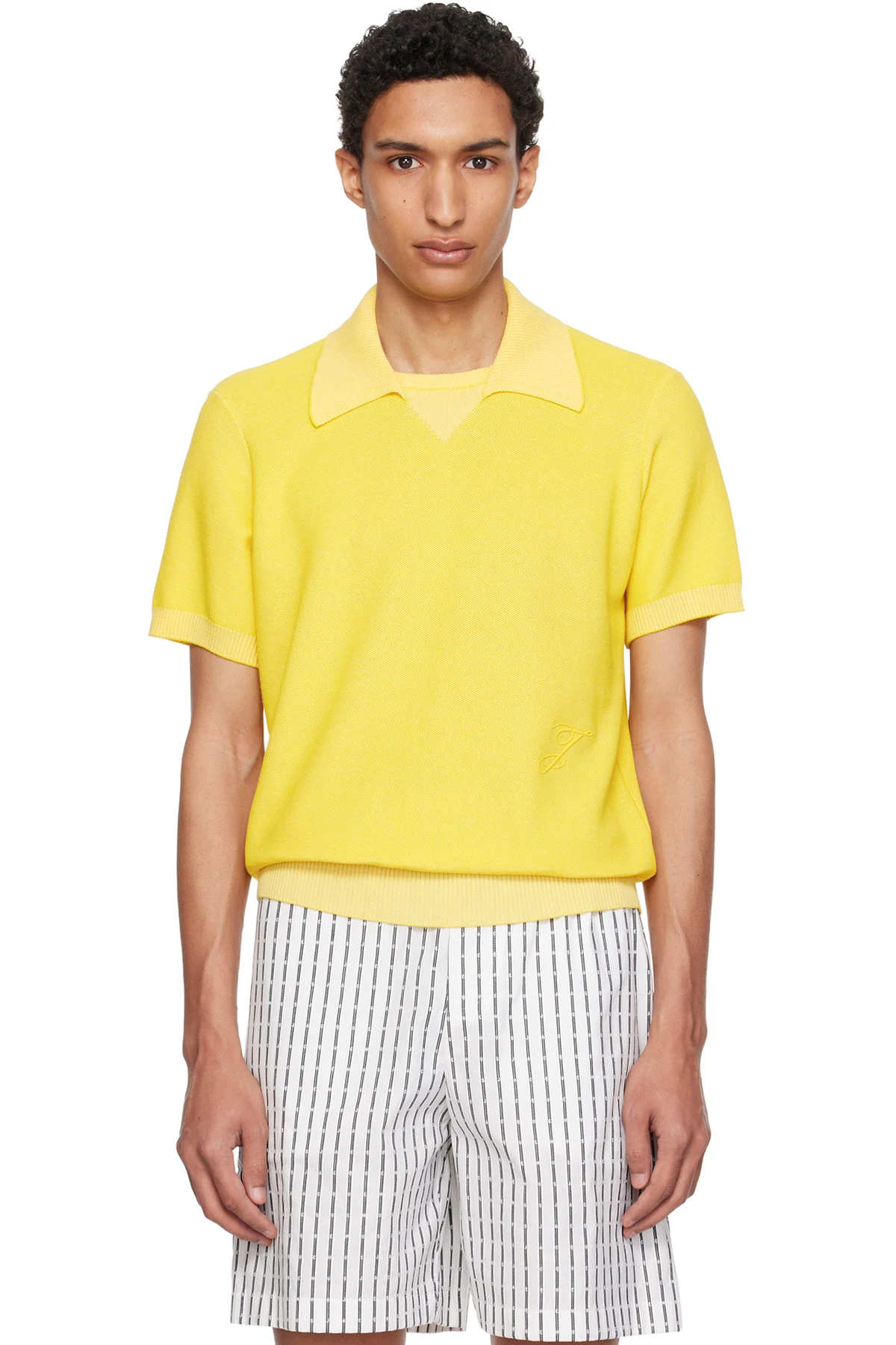 Yellow 'The J Knit' Polo