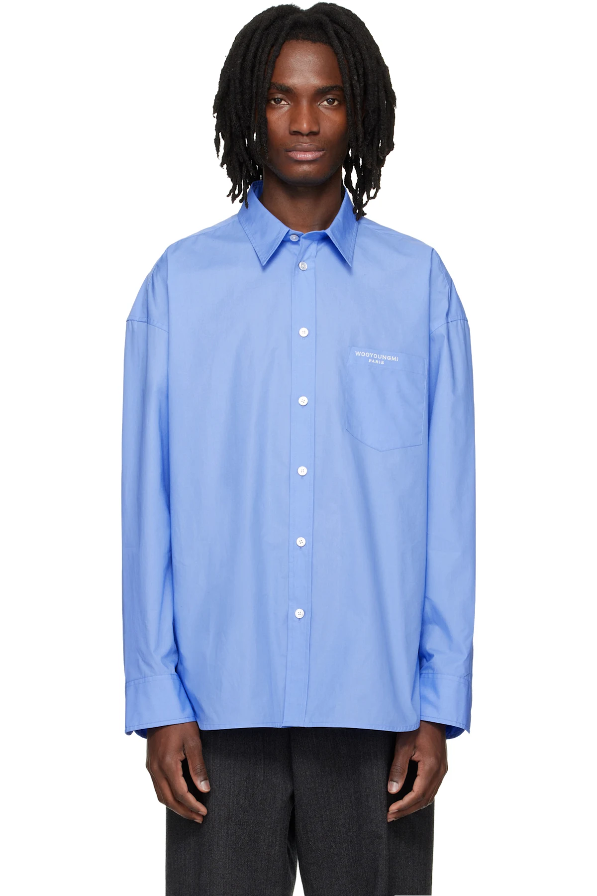 Blue Oversized Cotton Shirt