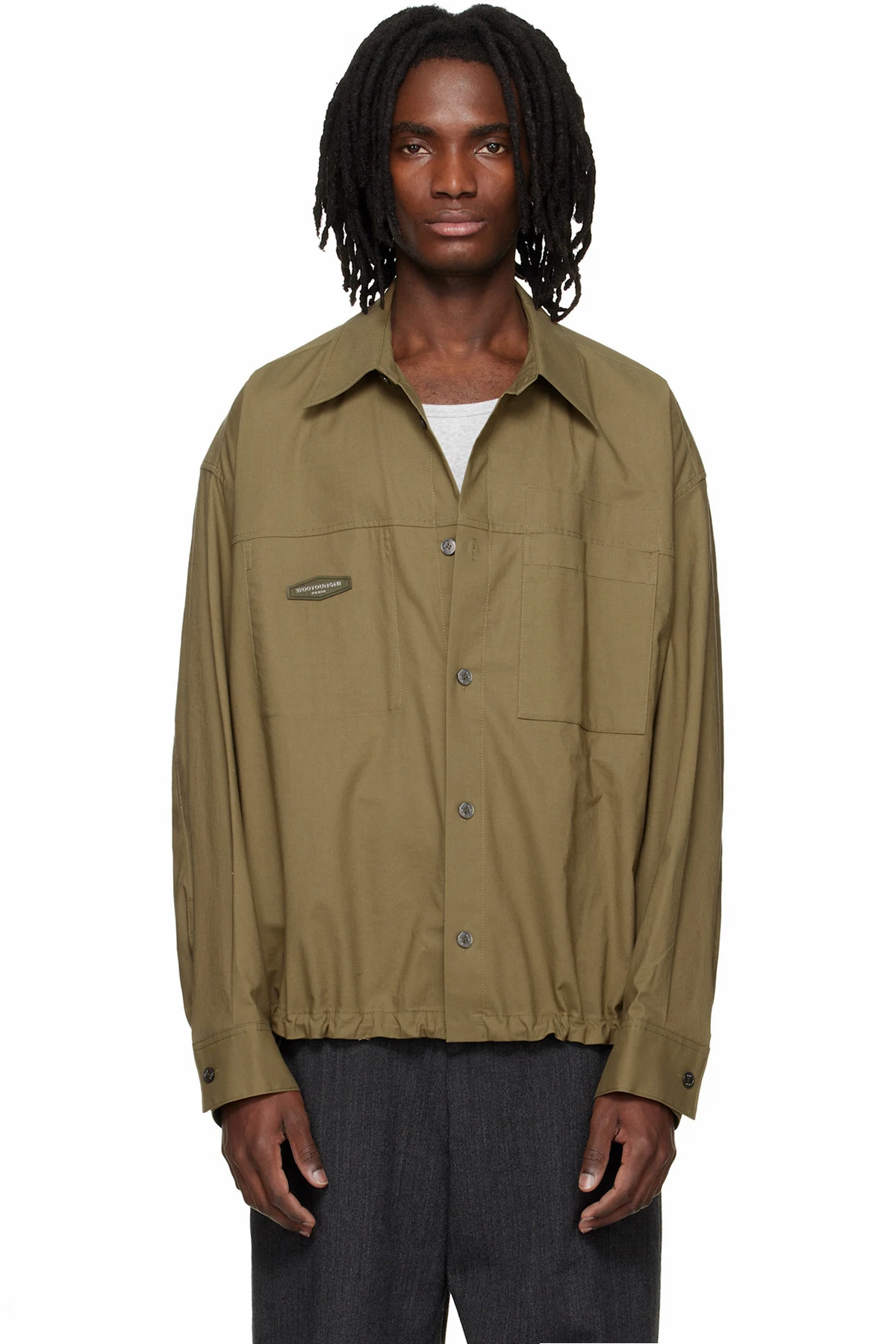 Khaki Cotton Patch Shirt