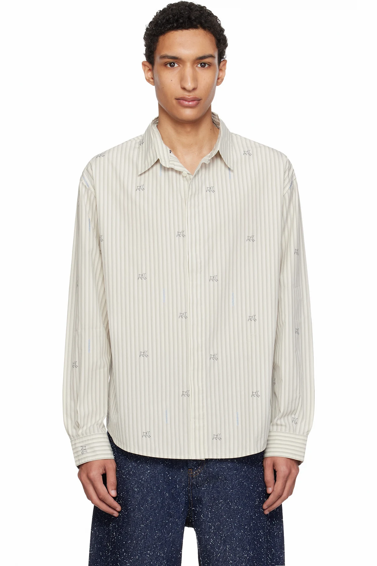 Beige 'The Simon long-sleeve' Shirt