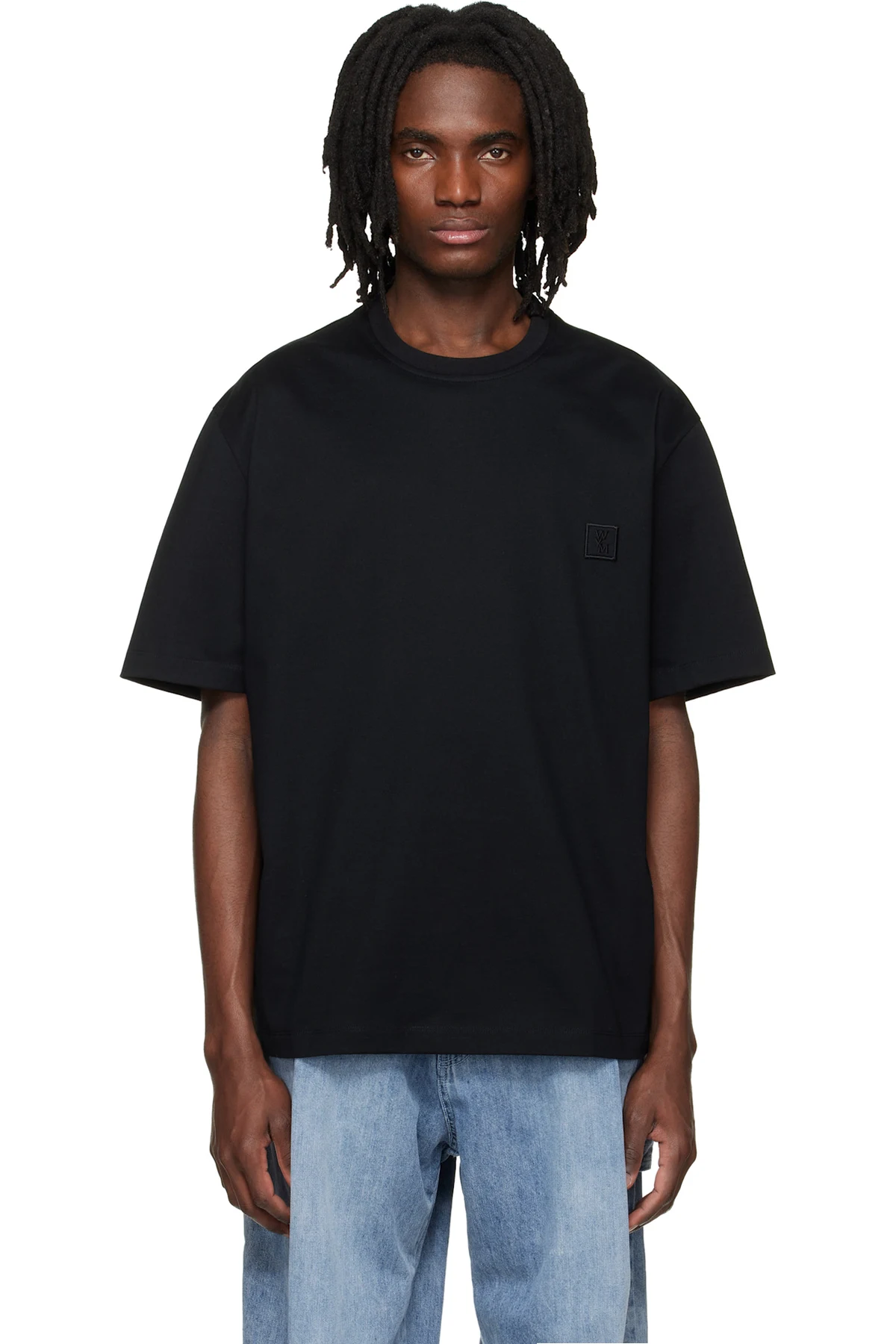 Black Flower Back Logo T-shirt