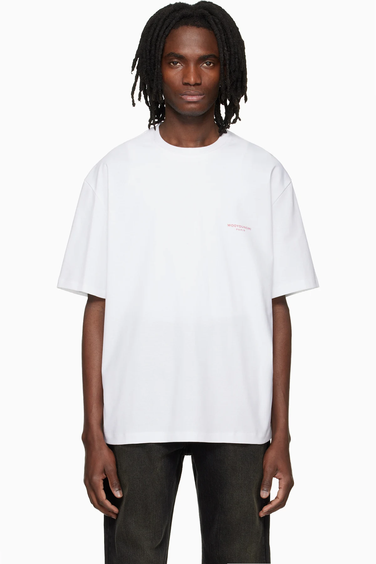 White Tuft Embroidered Back Logo T-shirt