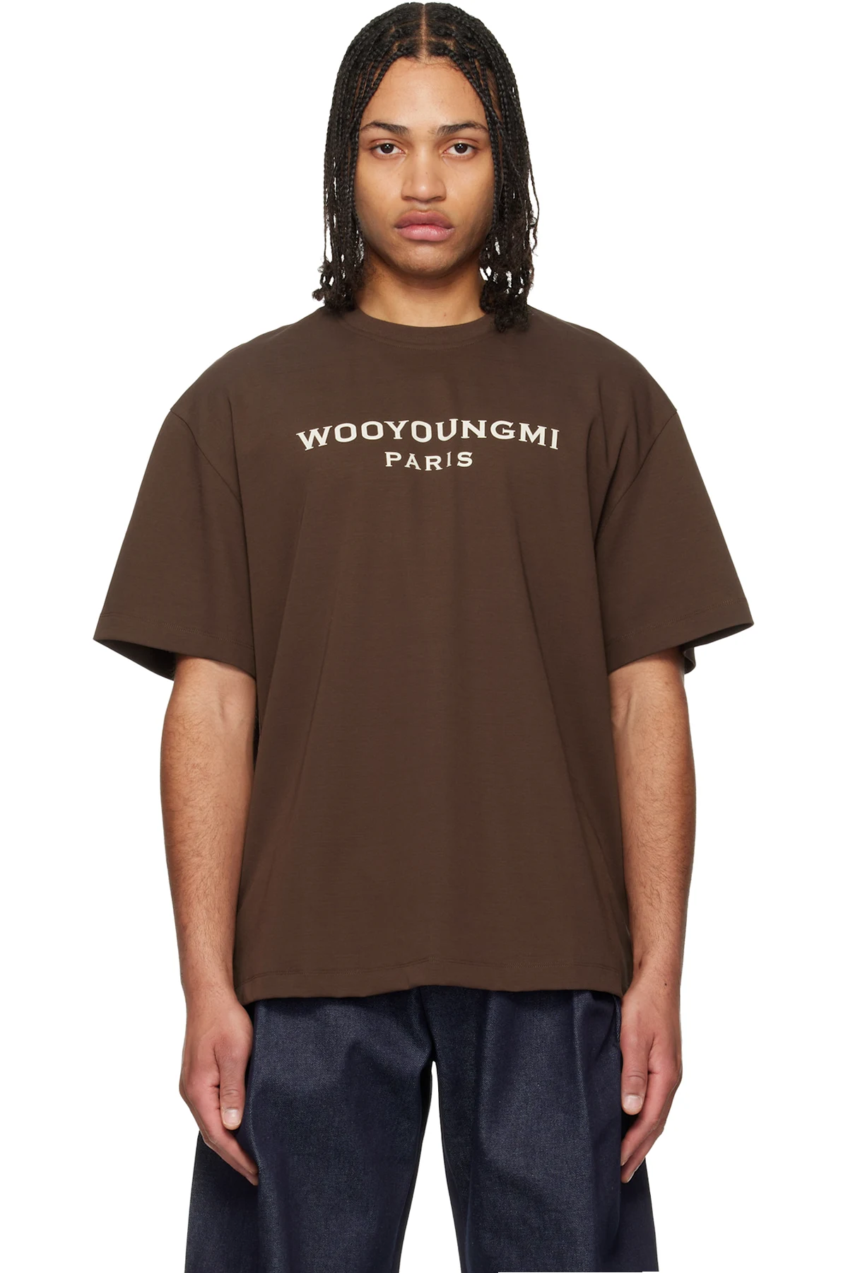 Brown Printed Logo T-shirt