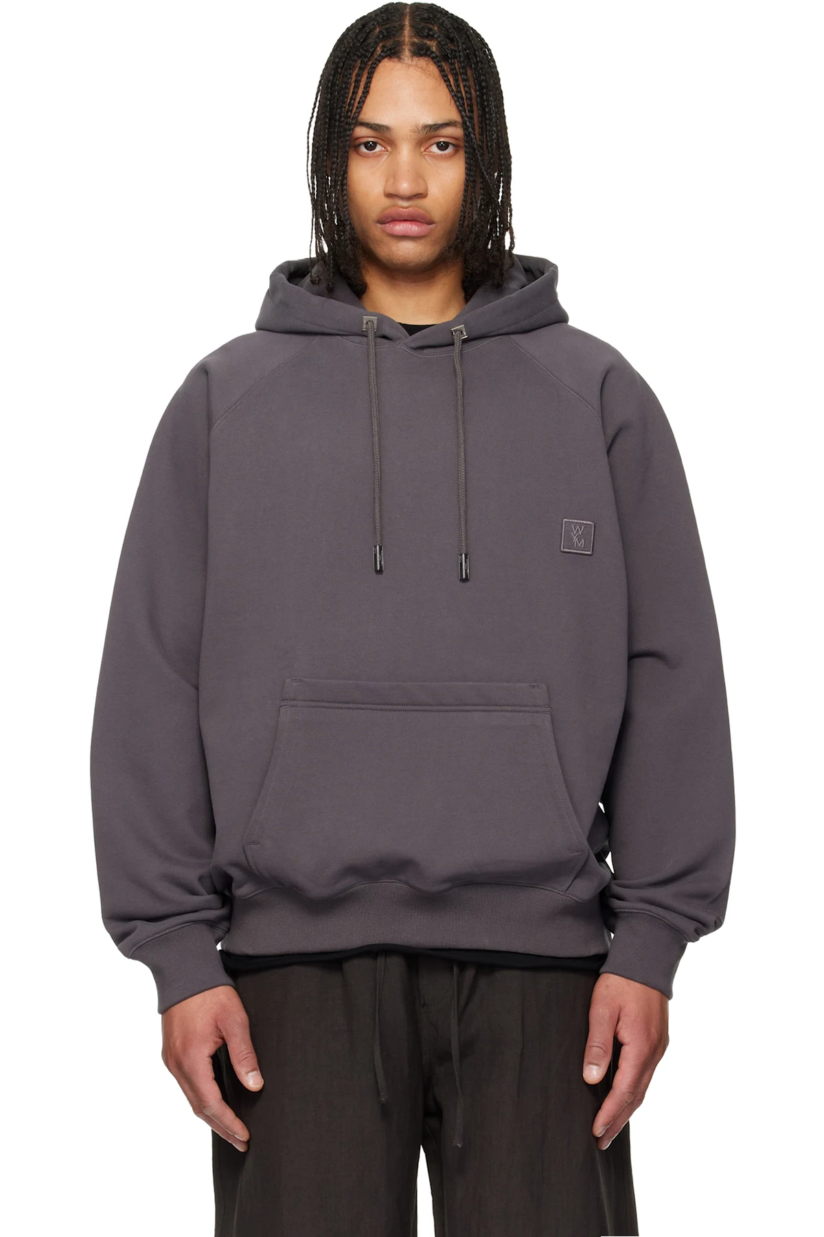 Gray New Back Logo Hoodie