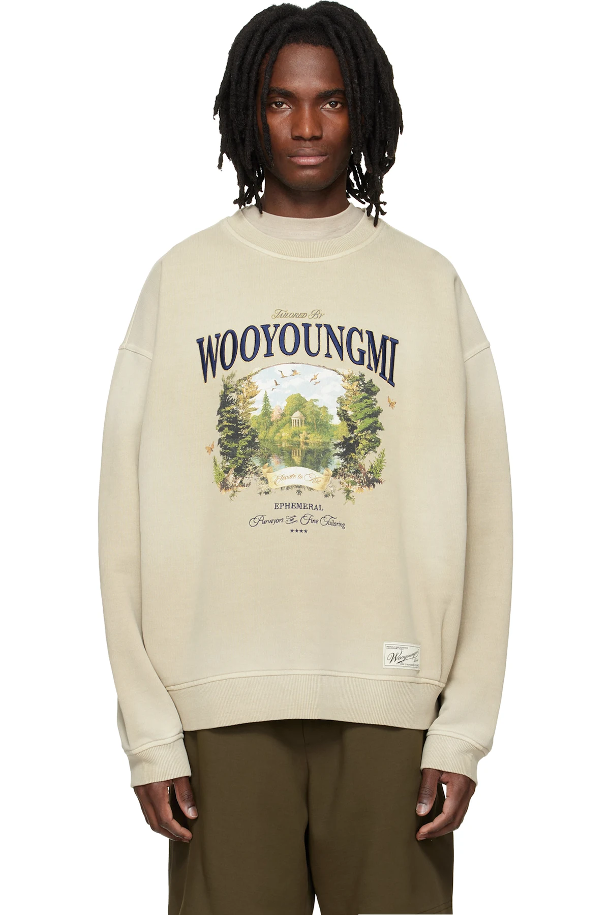 Beige Garden Graphic Sweatshirt