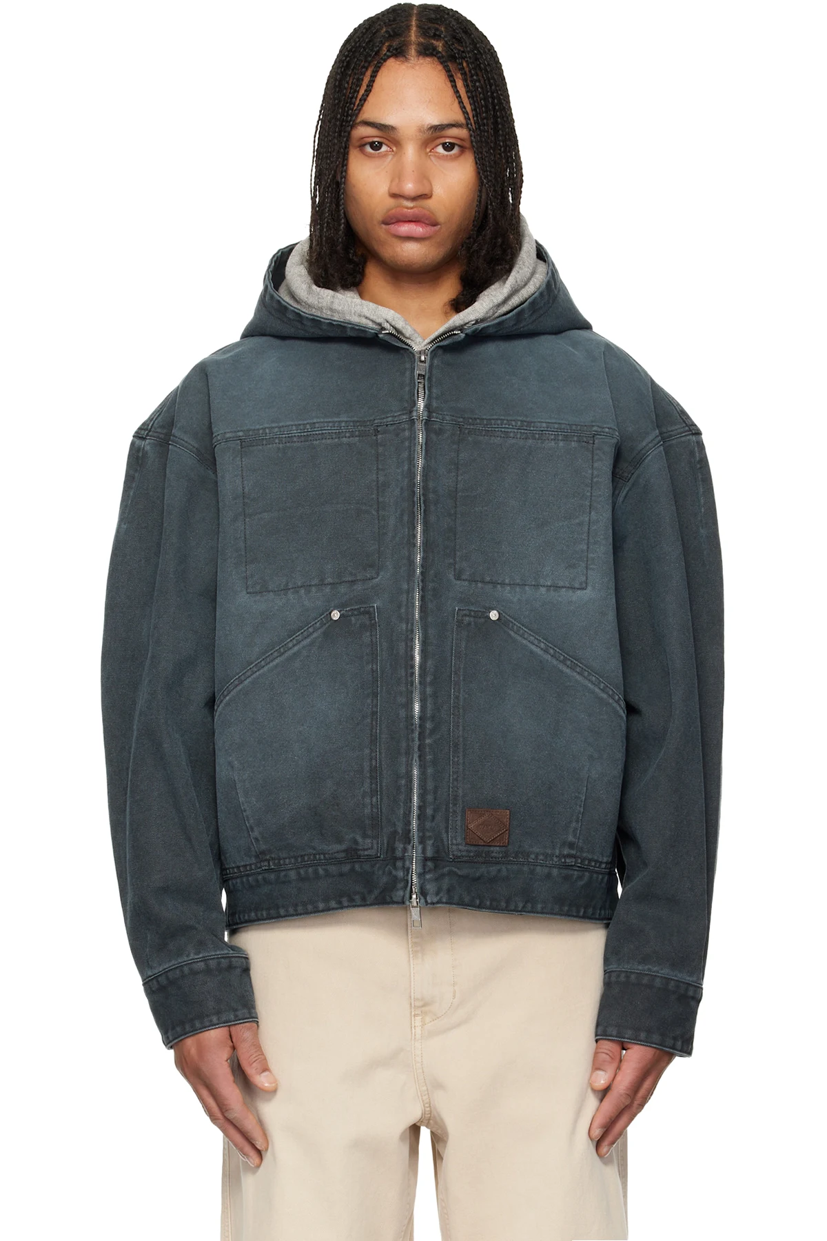 Gray Hood Dyed Jacket