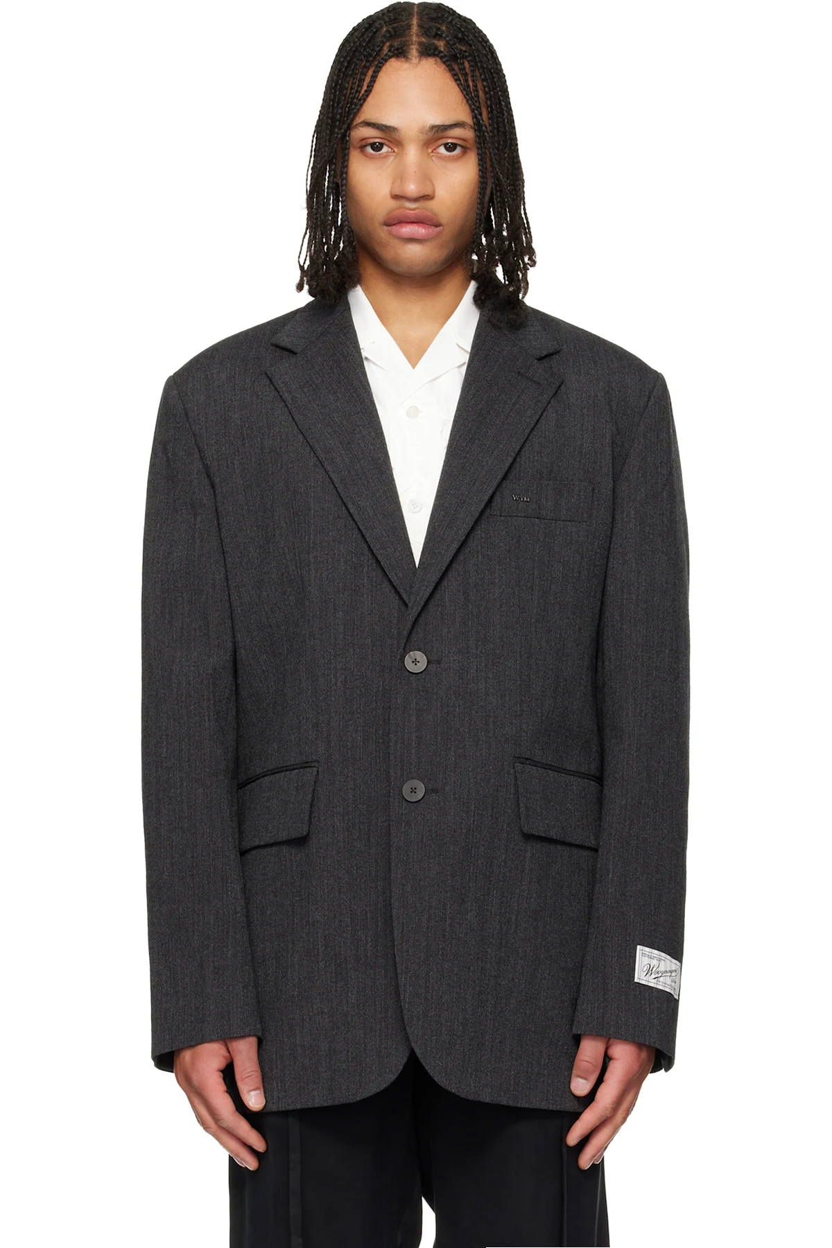 Gray Oxford Single Blazer
