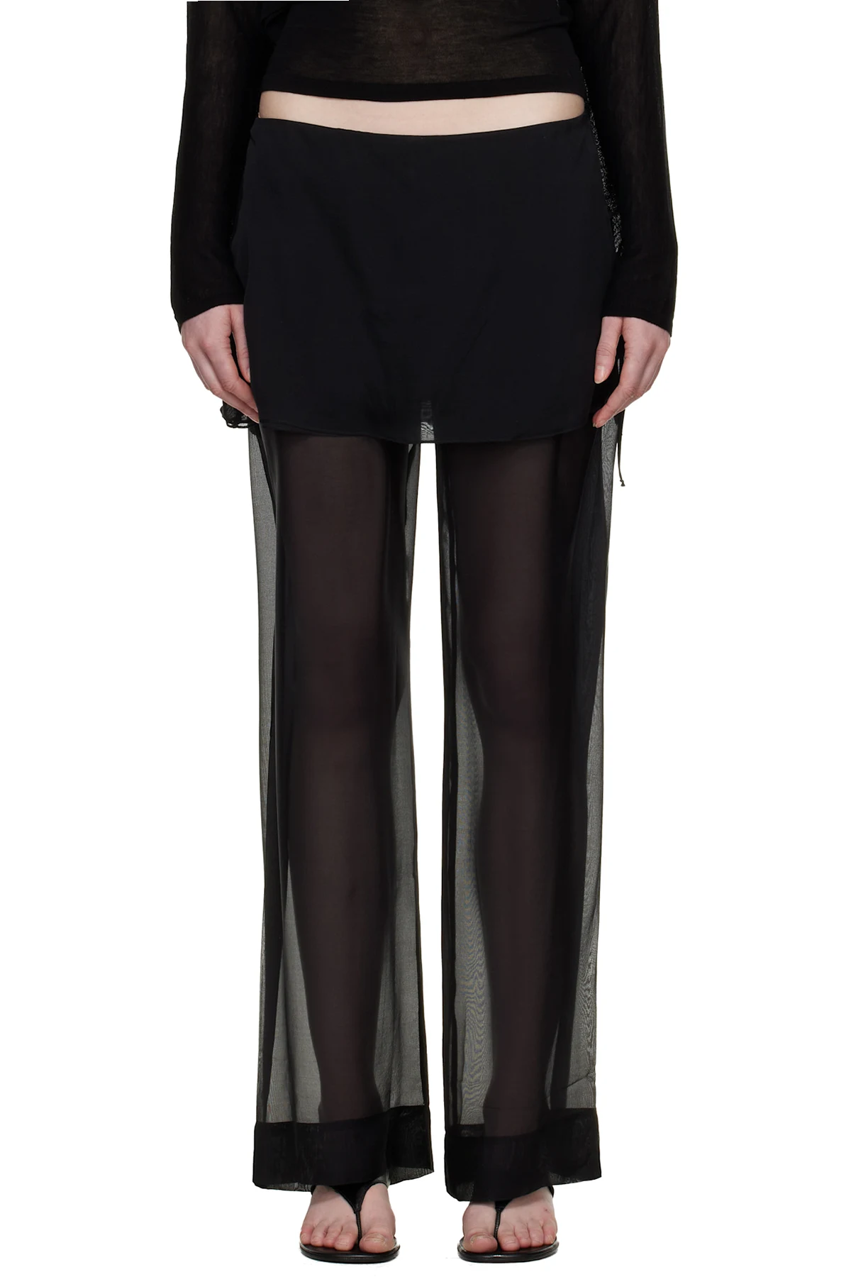 Black Silk Archive Trousers