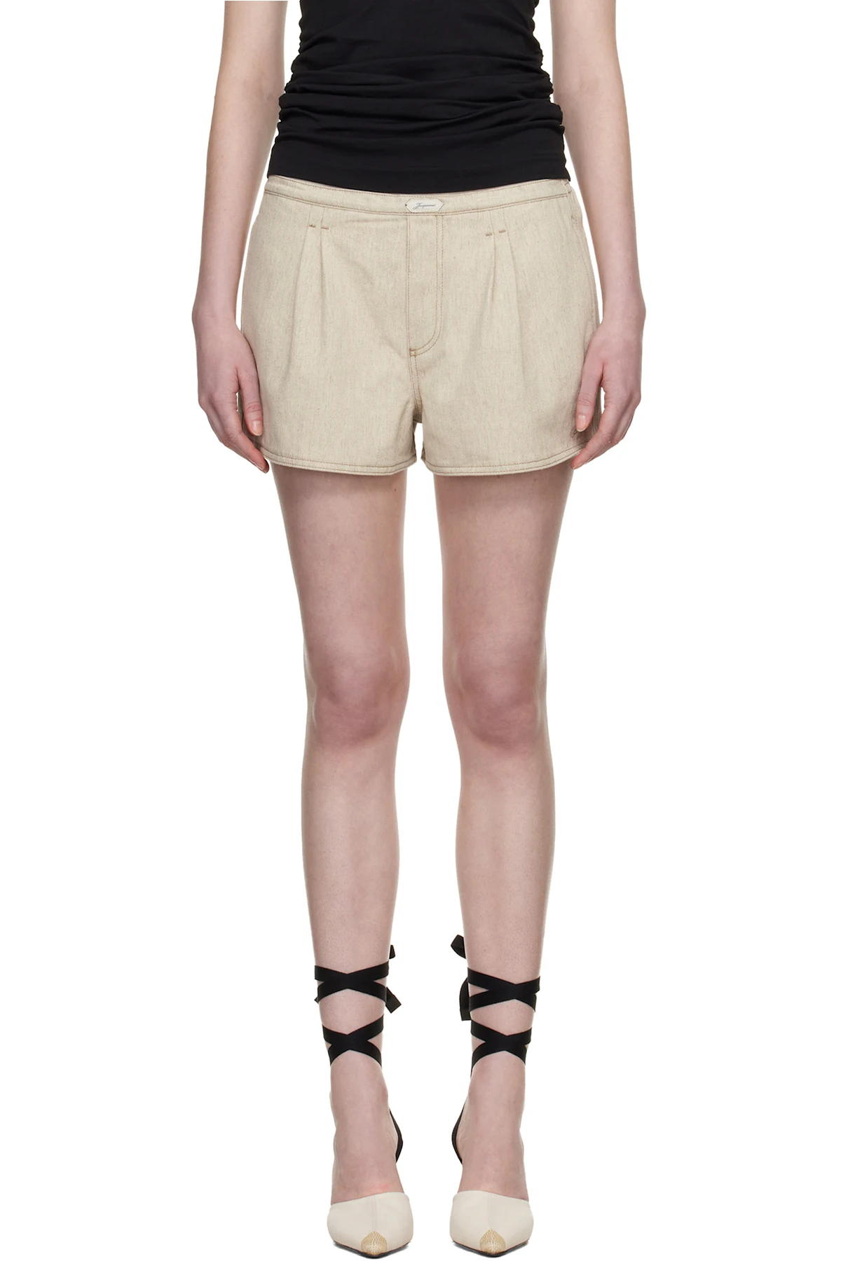 Beige 'The Amelo de-Nîmes' Denim Shorts