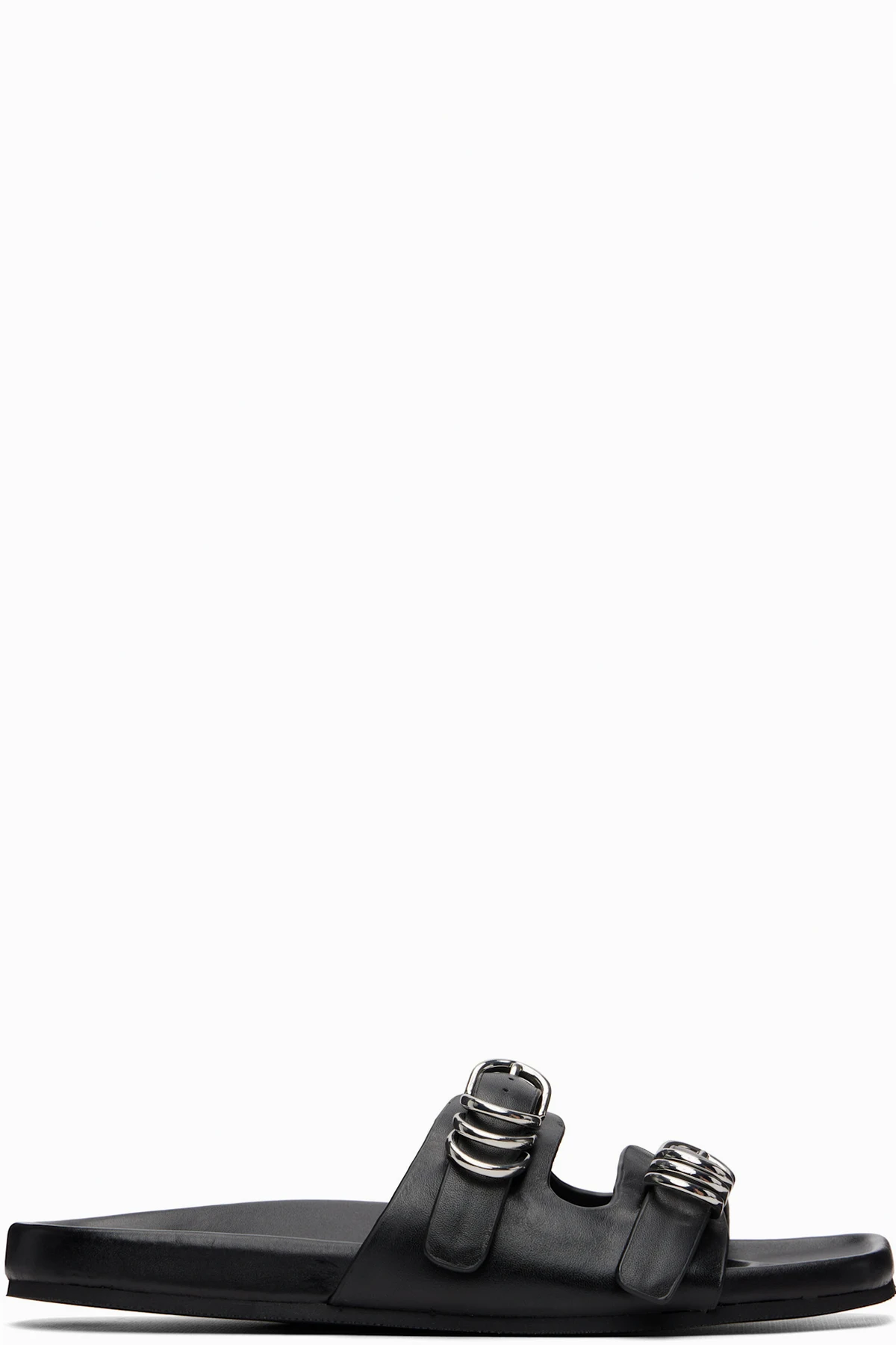 Black Rue Leather Sandals