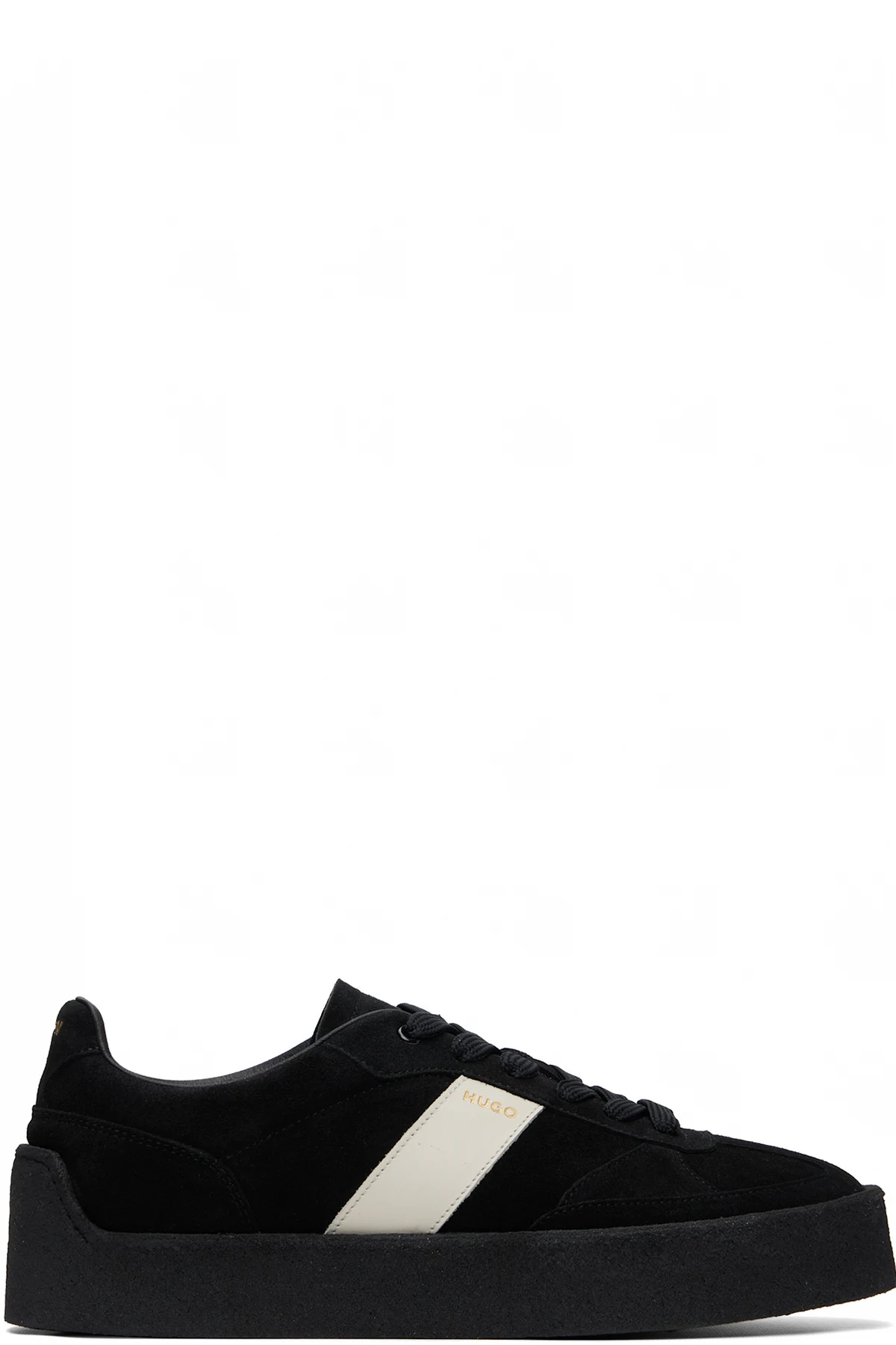 Black Suede Side Stripe Sneakers