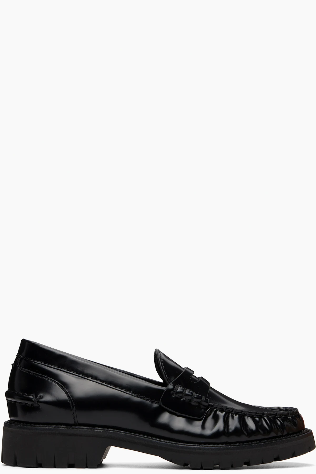 Black Corey Leather Loafers