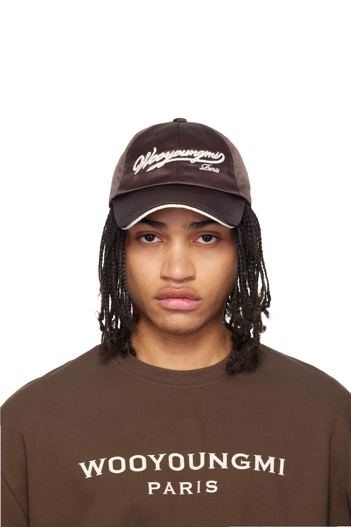 Brown Rope Embroidered Ball Cap