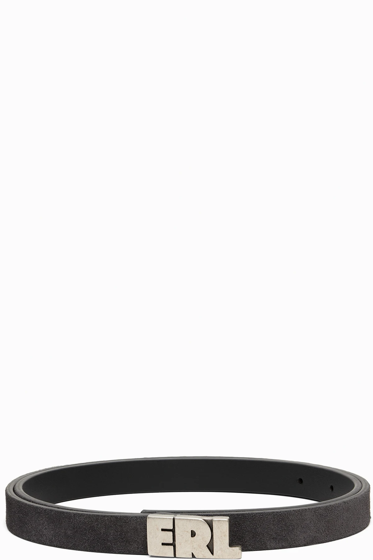 Gray 'ERL' Leather Belt