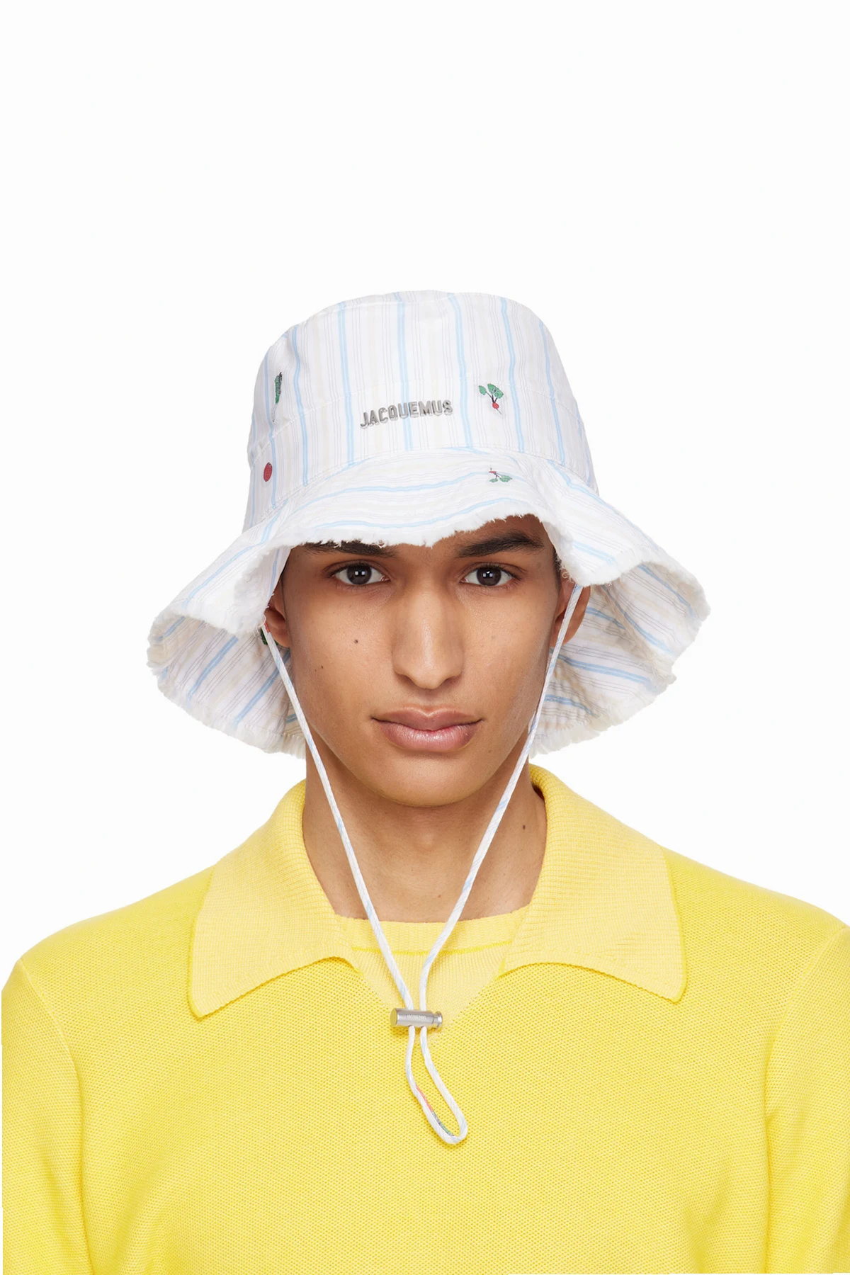White & Blue 'The Artichaut' Bucket Hat