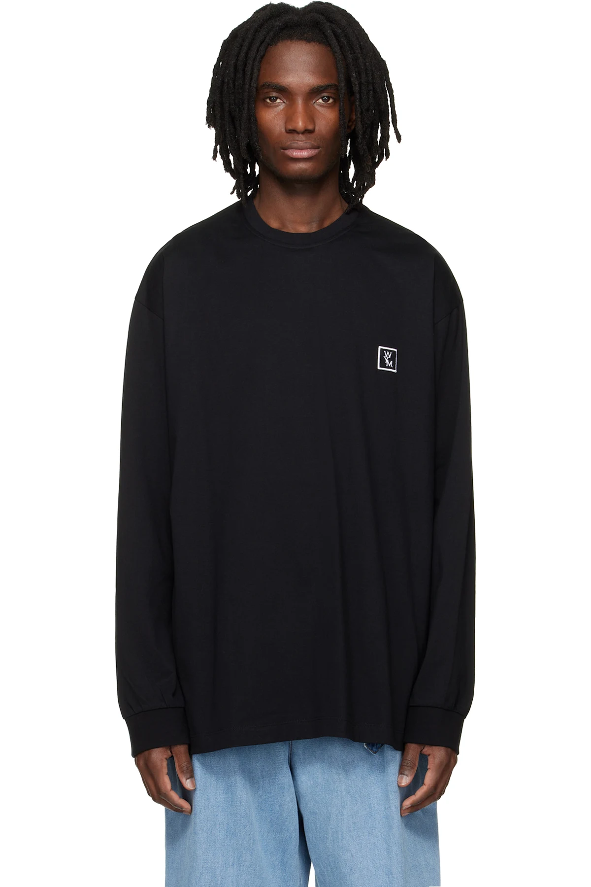 Black Long-Sleeve Back Logo T-shirt