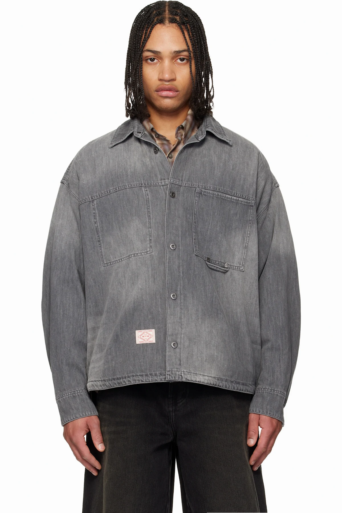 Black Lightweight Denim Shirt
