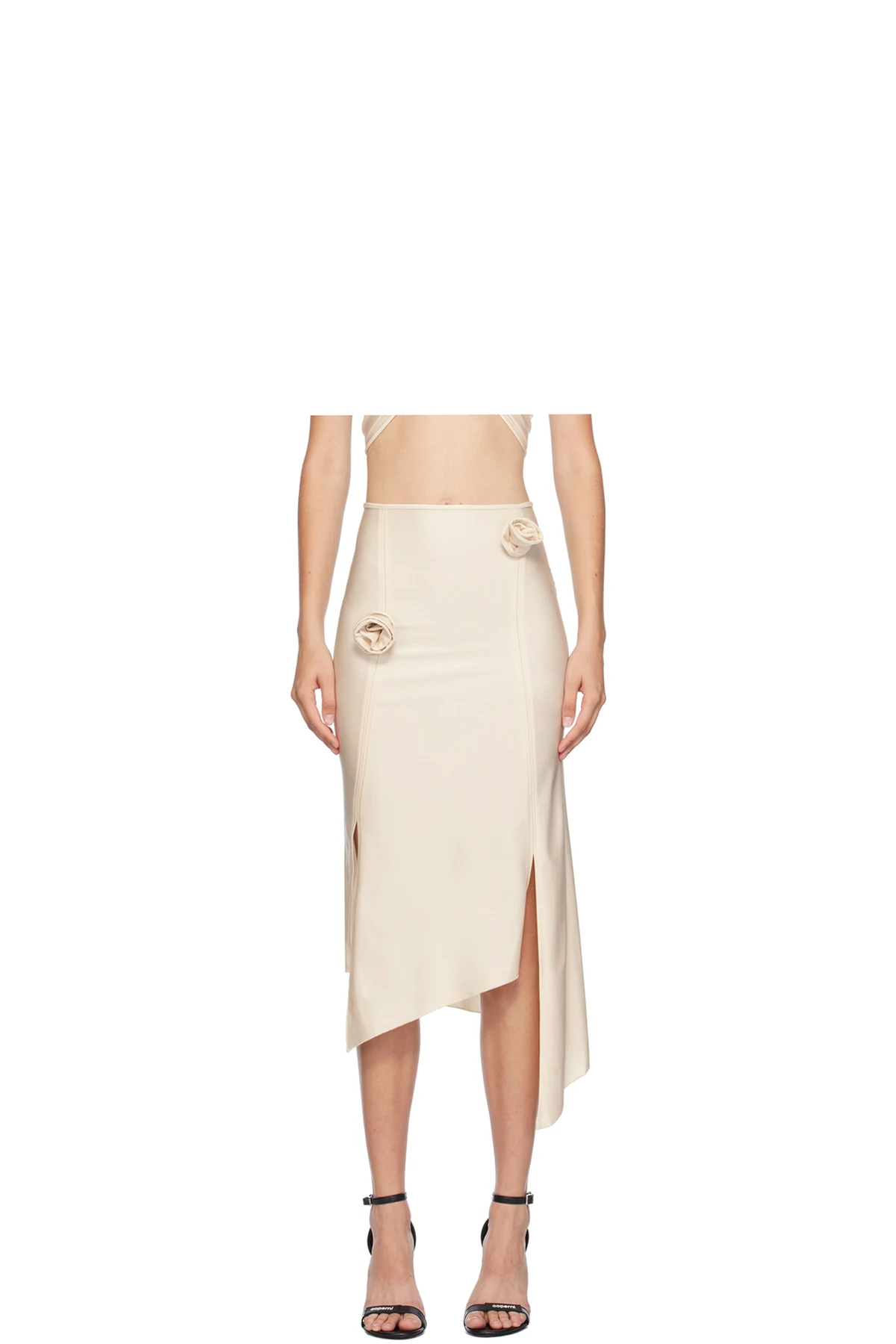 Off-White Flower Midi Skirt