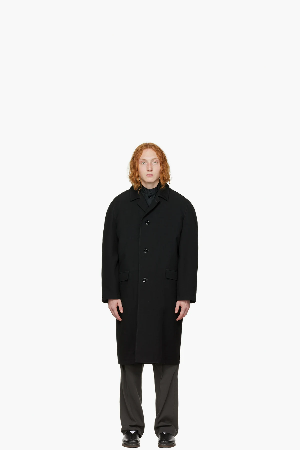 Black Crombie Coat