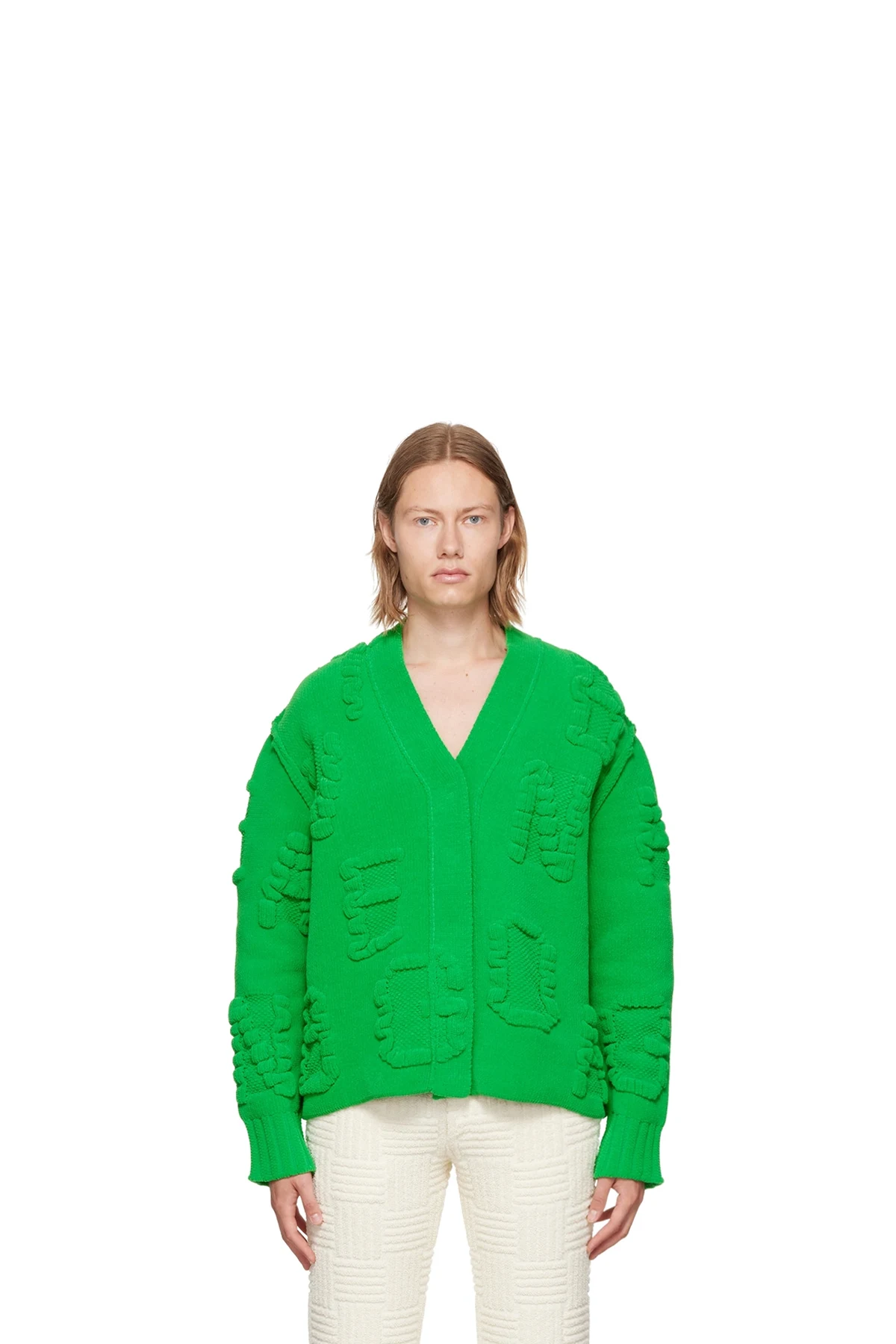 Green Nylon Cardigan
