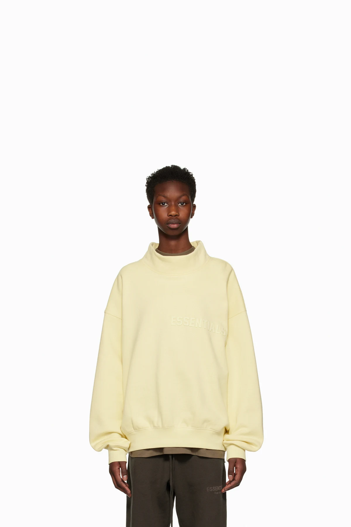 Yellow Mock Neck Sweatshirt