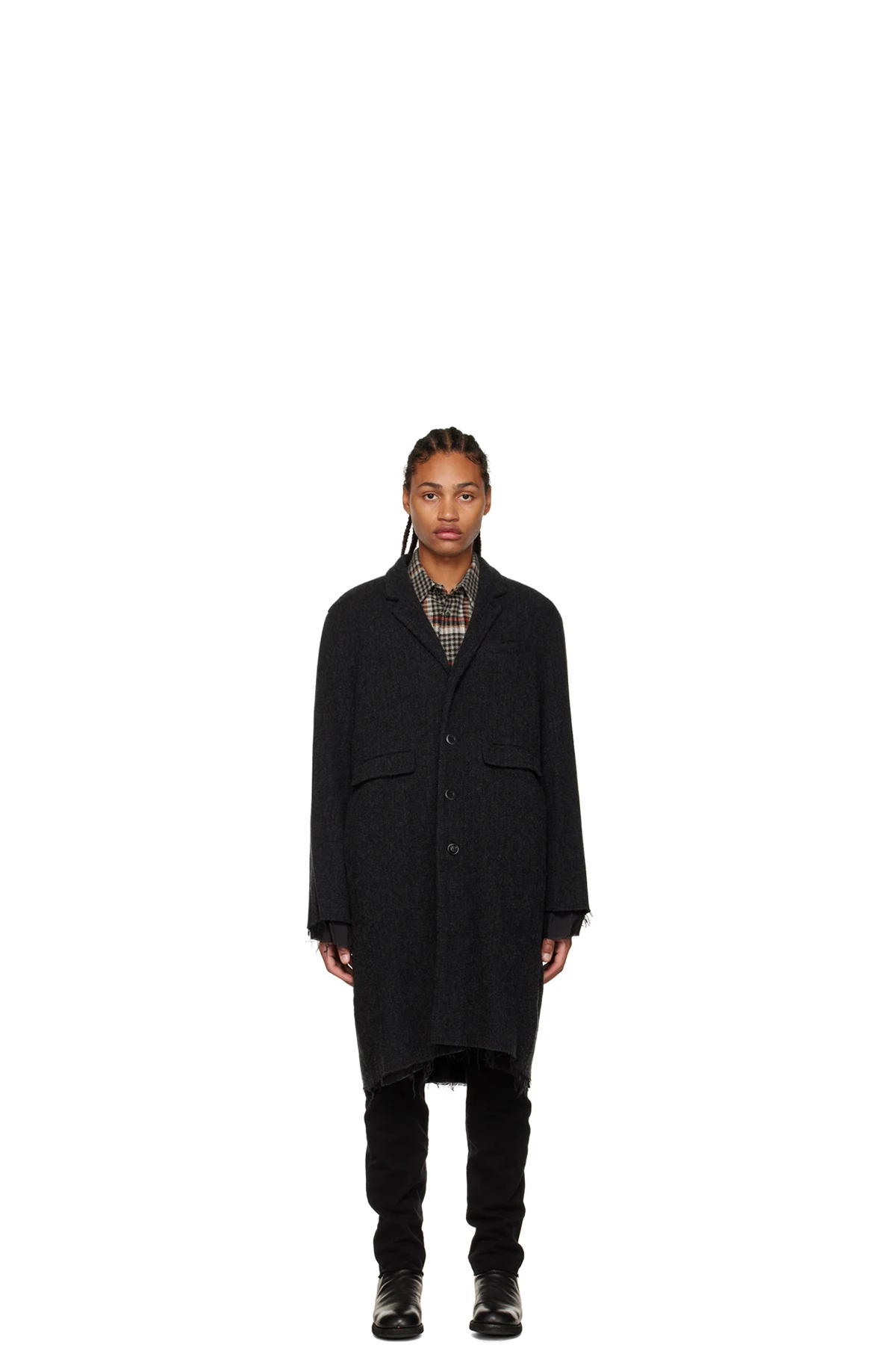 Gray Frayed Coat