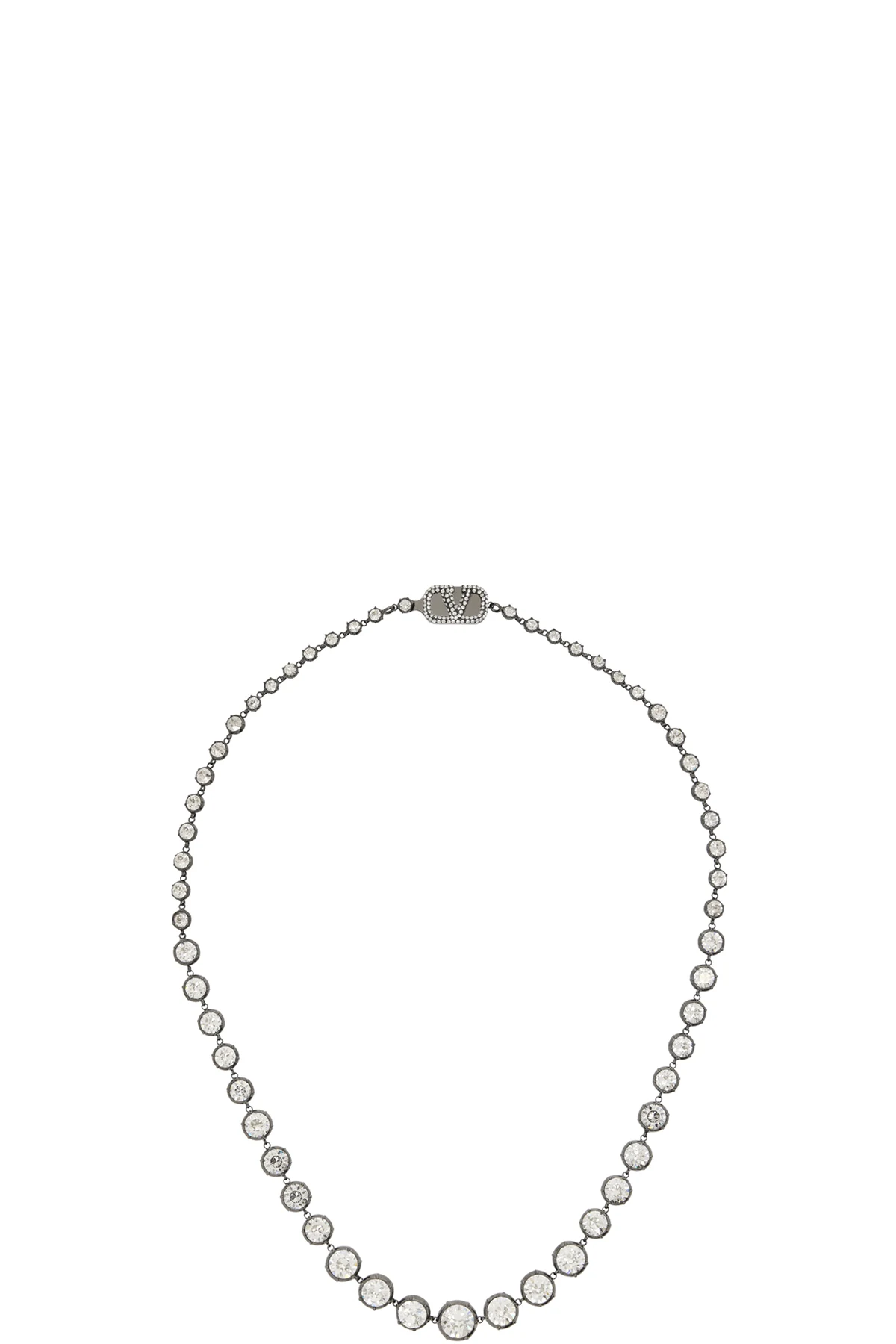 Gunmetal VLogo Signature Necklace