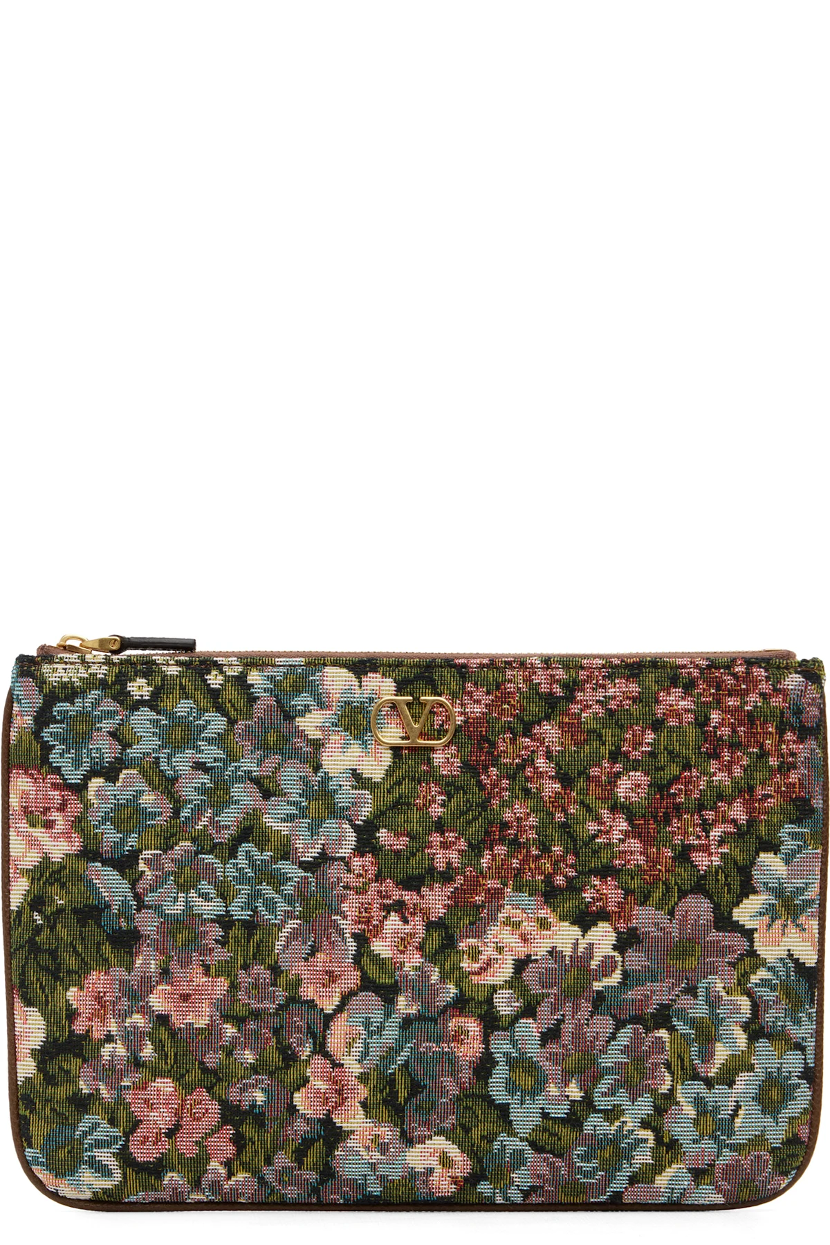 Multicolor Vlogo Signature Medium Flat Pouch