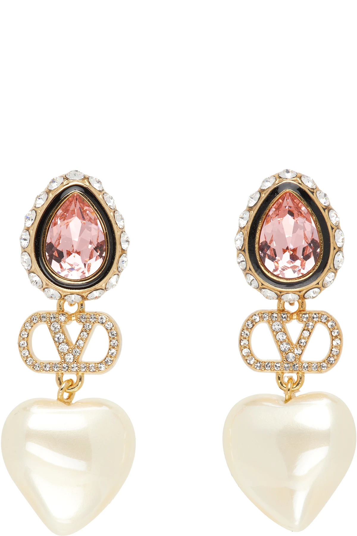 VLogo Signature Faux-Pearl Earrings