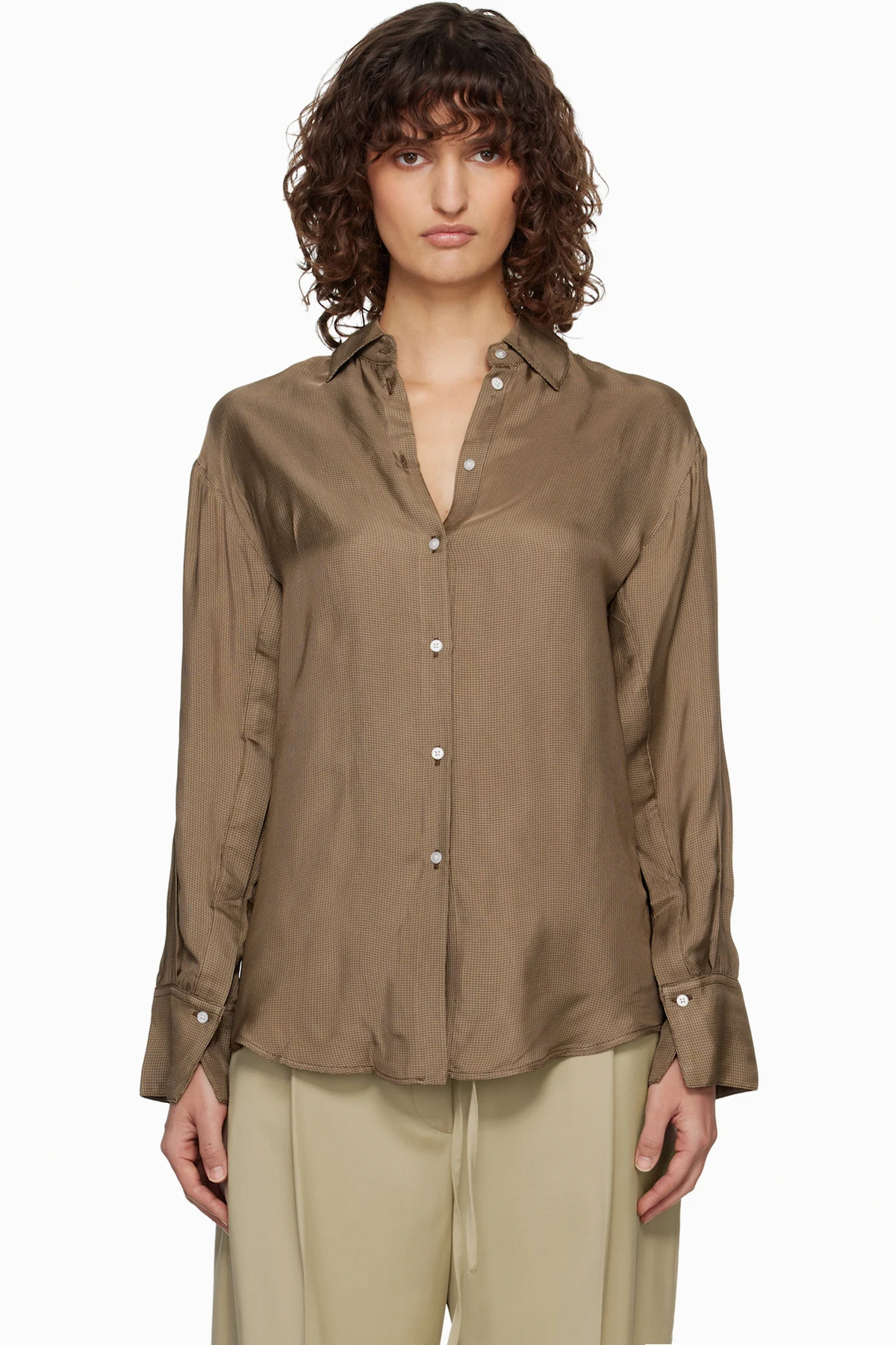 Brown Relaxed Shaped Shirt