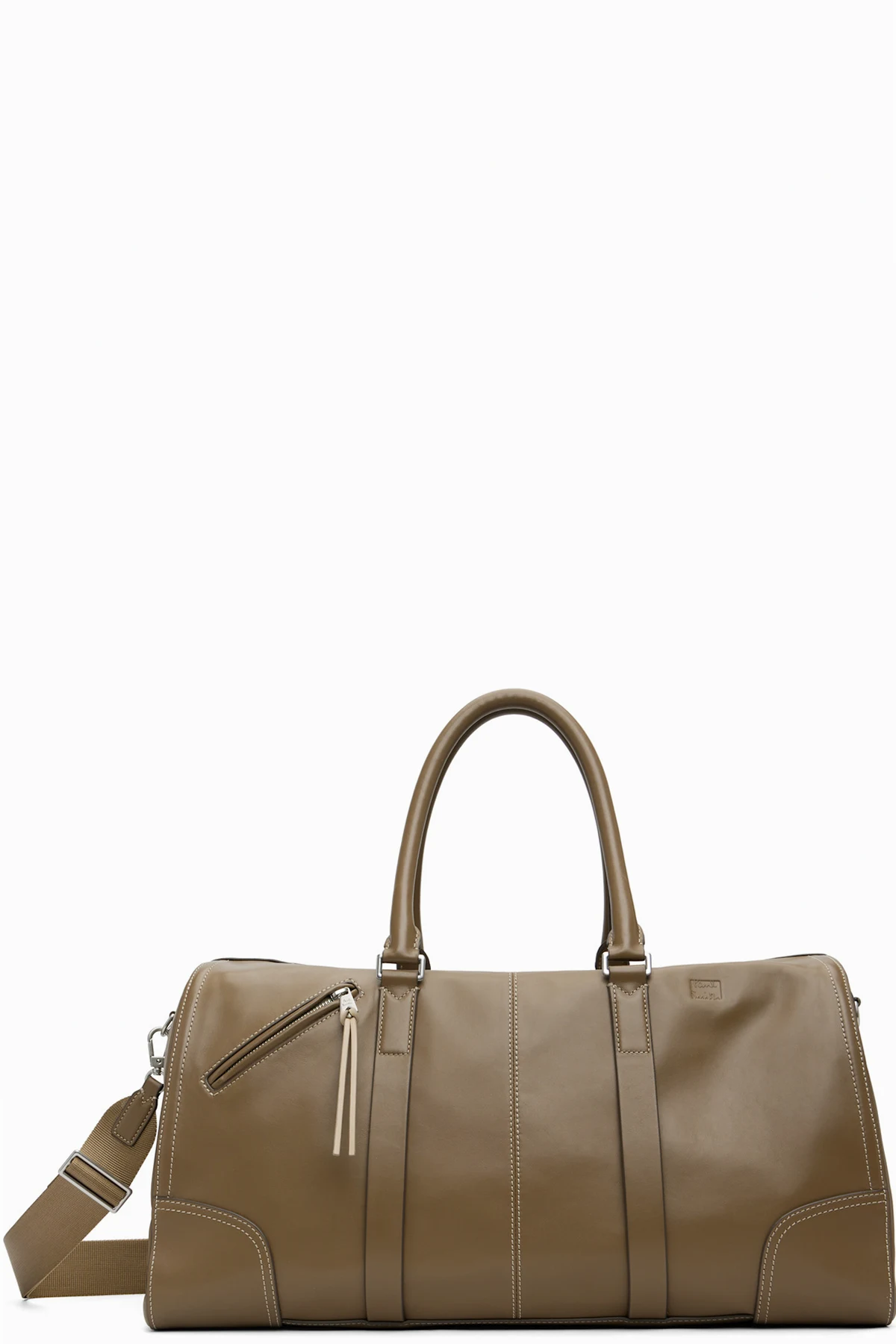 Taupe Duffle Crossbody Bag