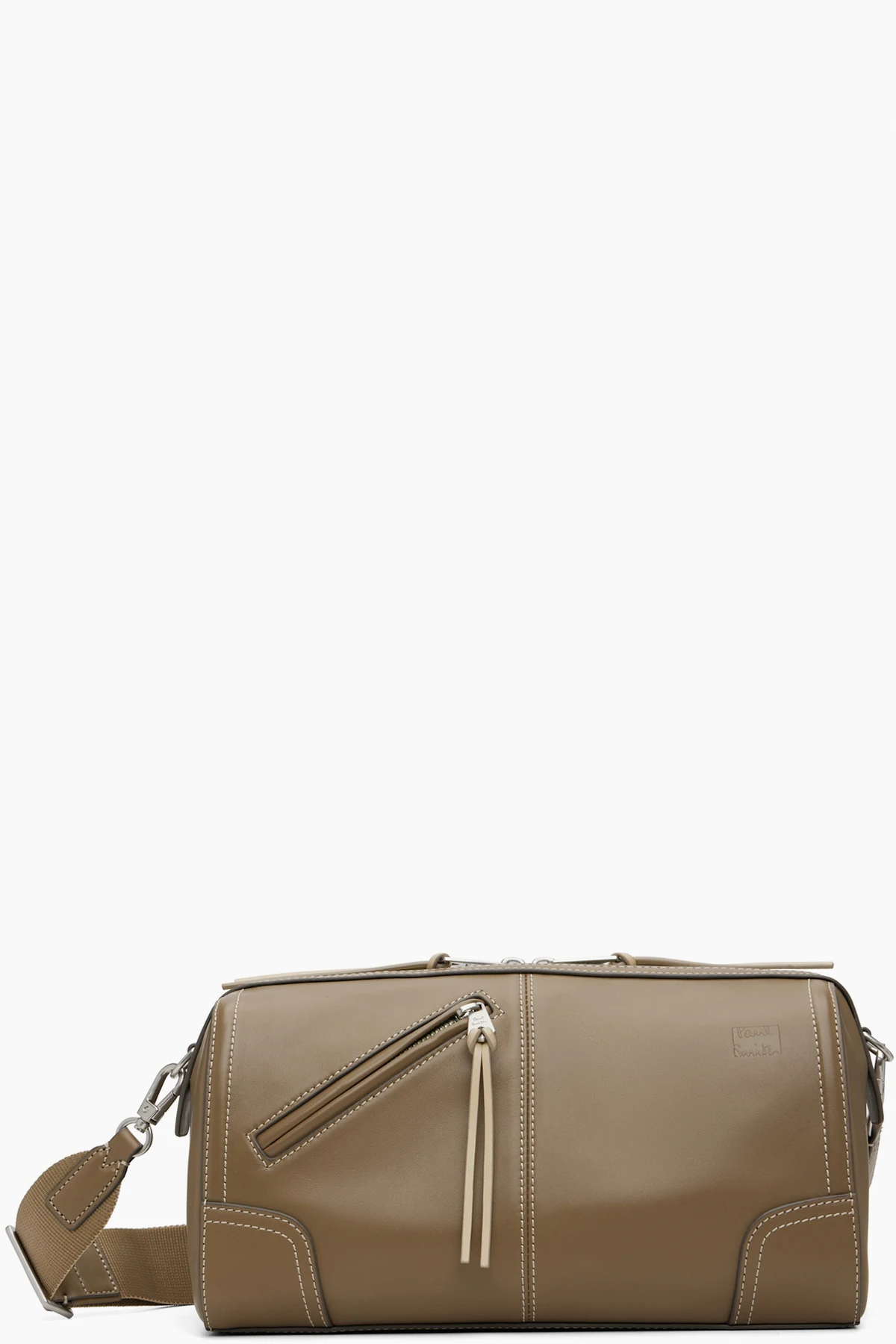 Taupe Leather Crossbody Bag