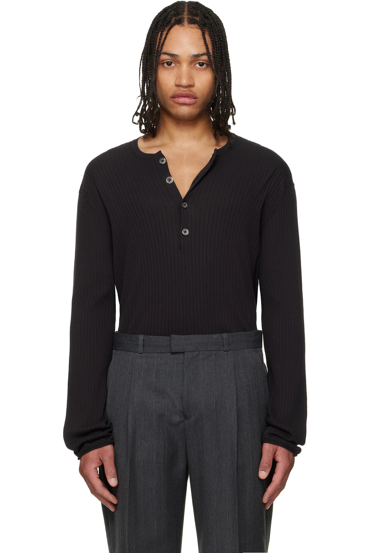 Navy Fine Henley