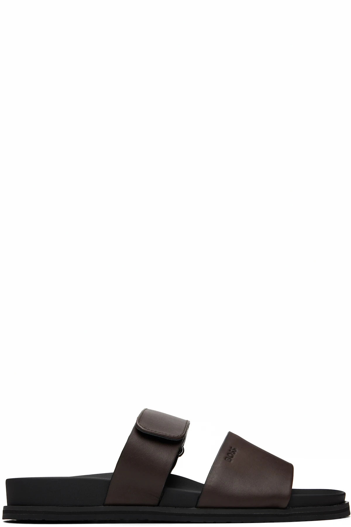 Brown Leather Slides