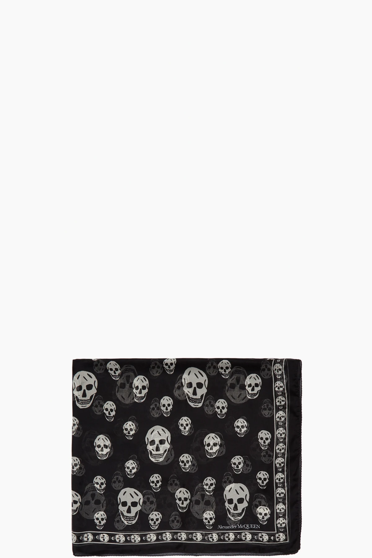 Black Silk Classic Skull Scarf