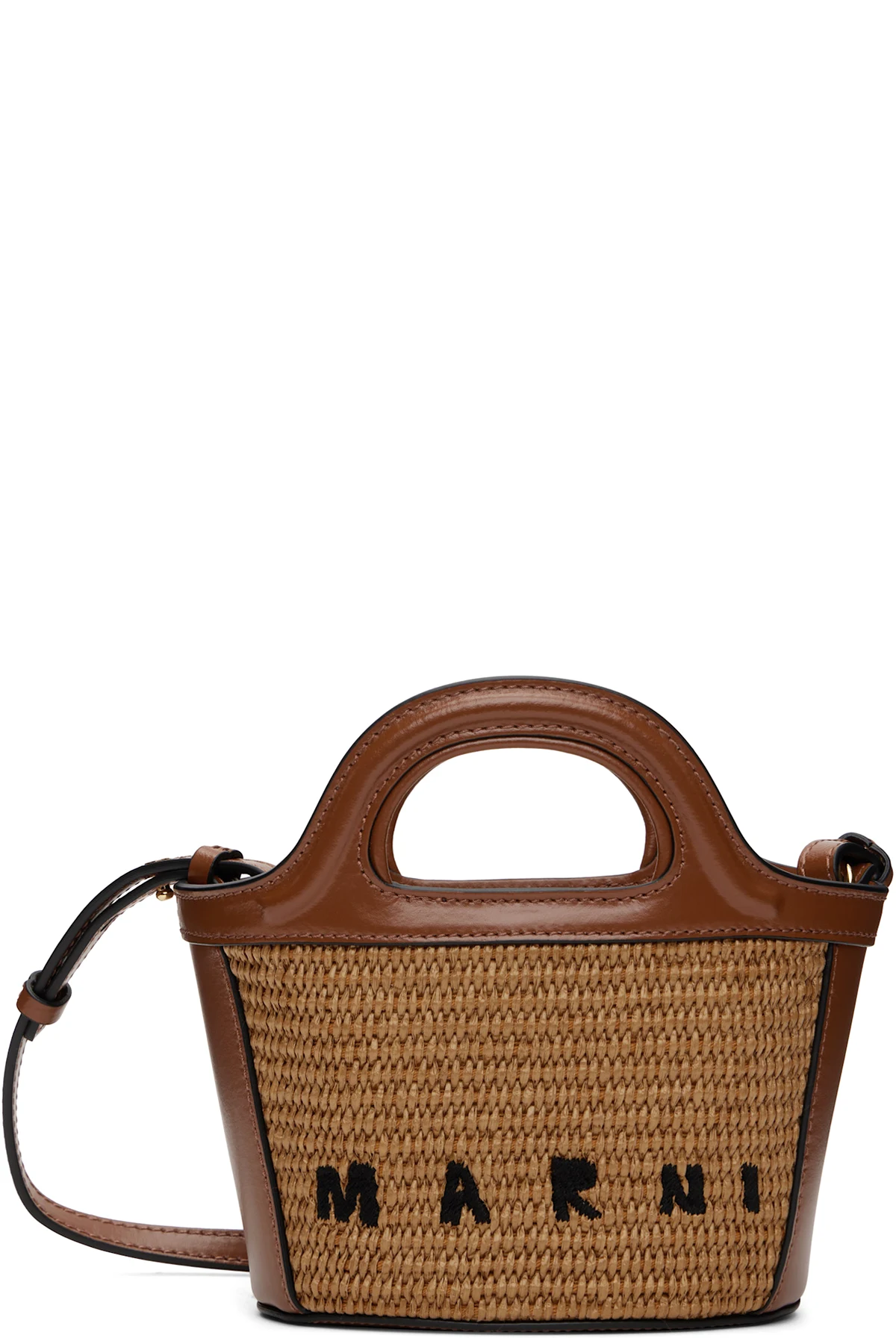 Beige & Brown Tropicalia Micro Tote
