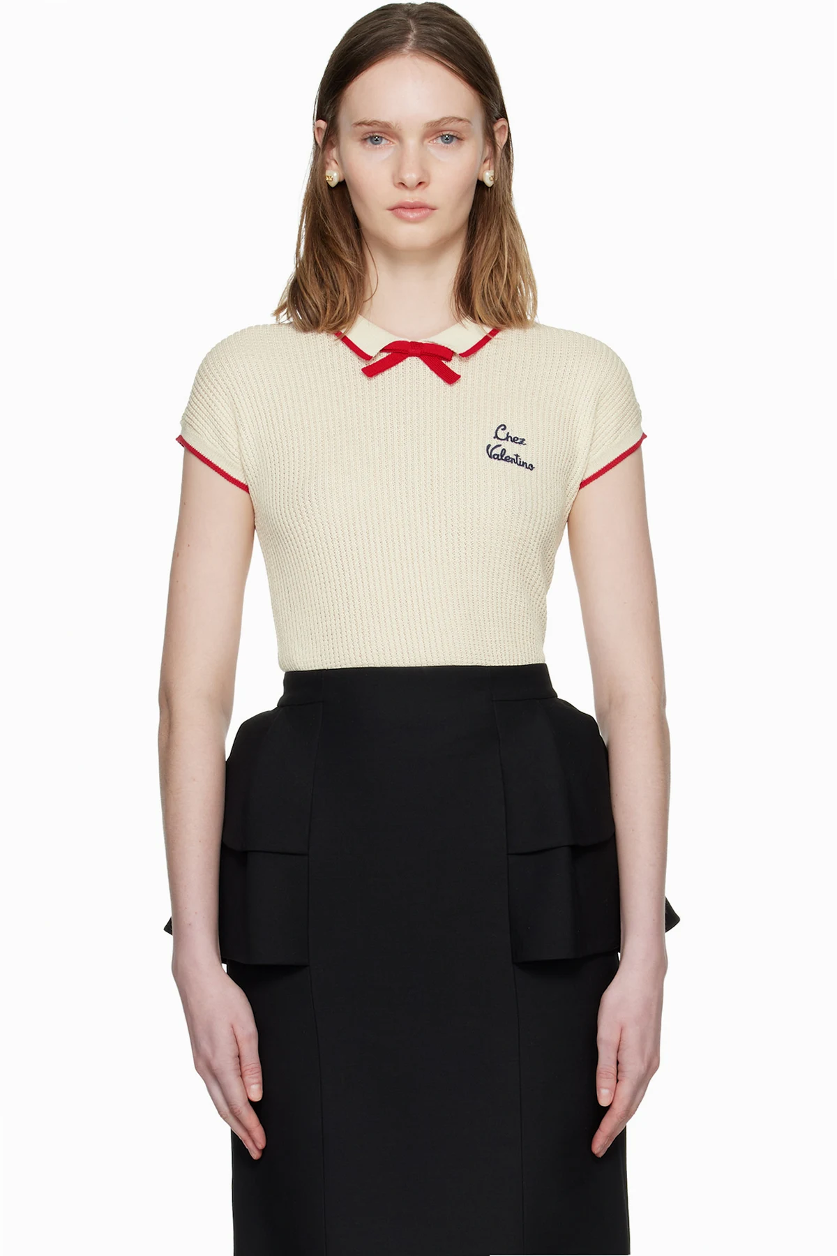 Beige 'Chez Valentino' Polo