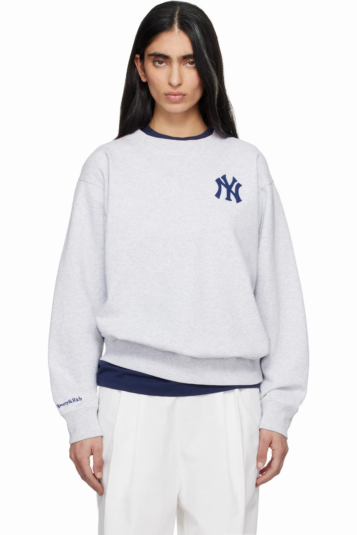 Gray '47 Edition Heritage Yankees Serif Sweatshirt