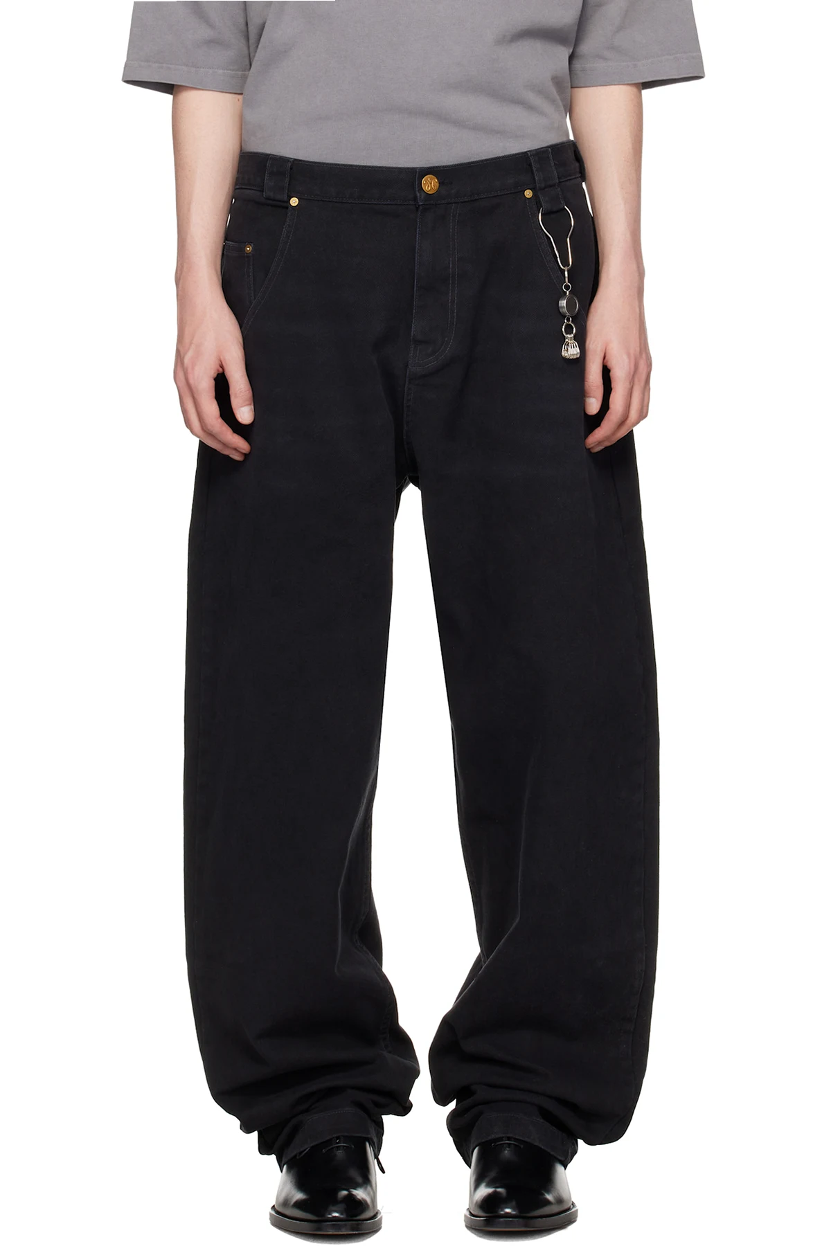 Black Straight Leg 'Bad Boy' Jeans