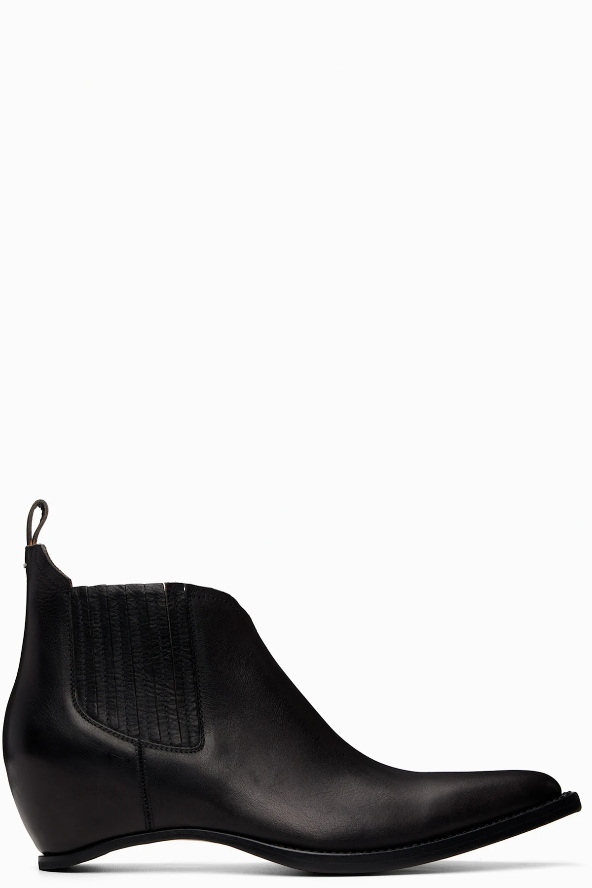 Black Heel-less Western Chelsea Boots