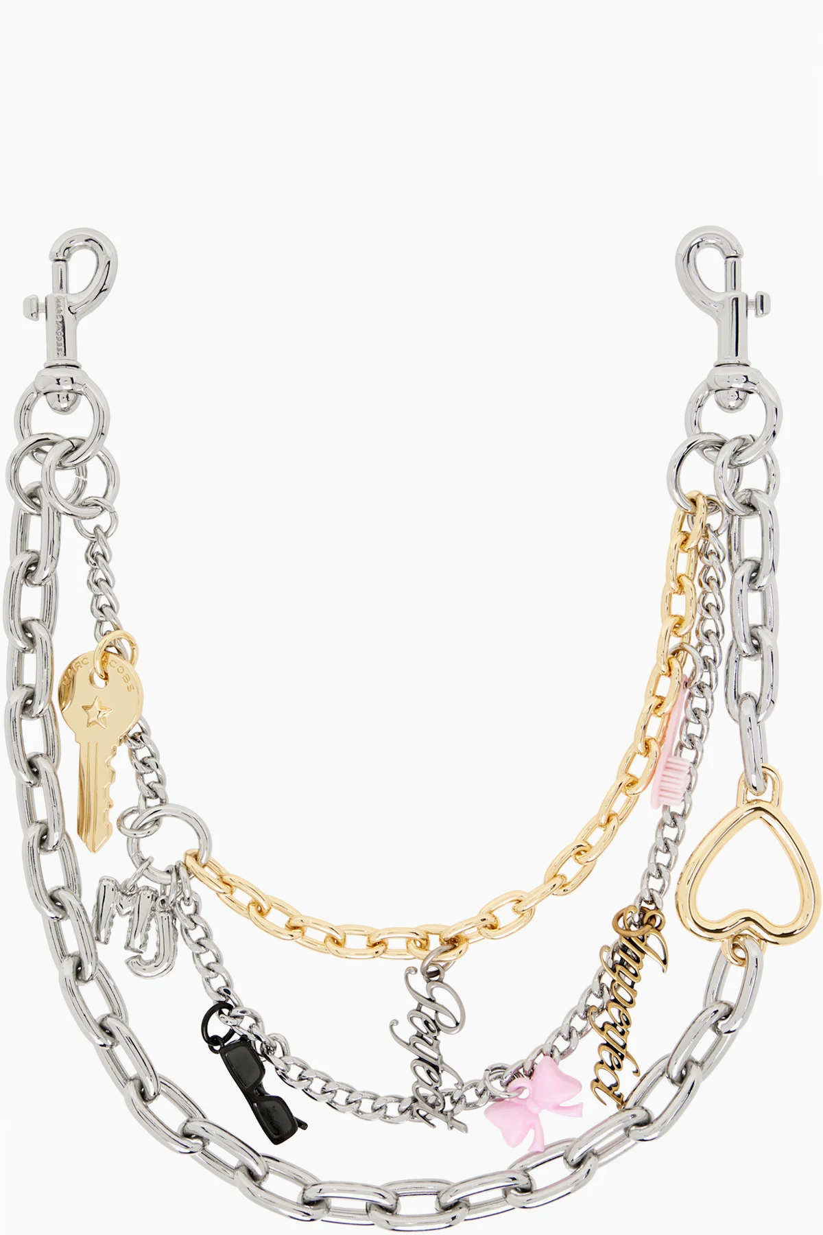 Silver & Gold 'The Perfect Imperfect Charm Chain' Shoulder Strap