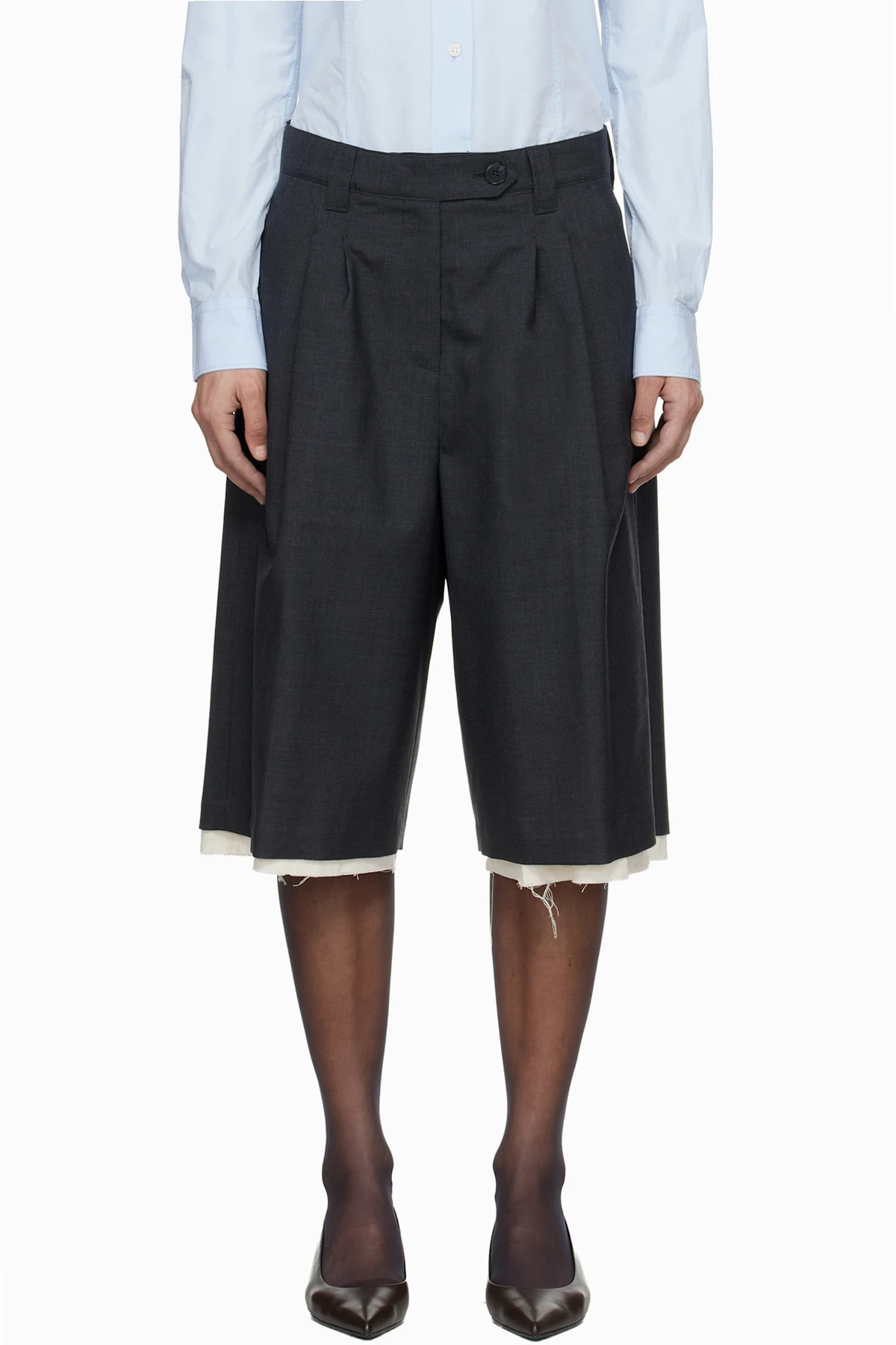 Gray Slash Shorts