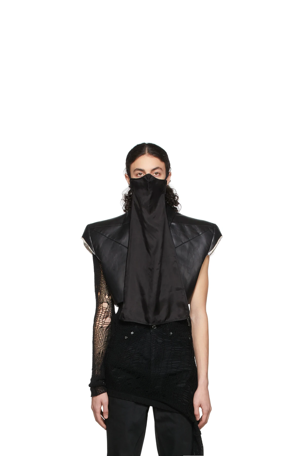 Black Long Face Mask