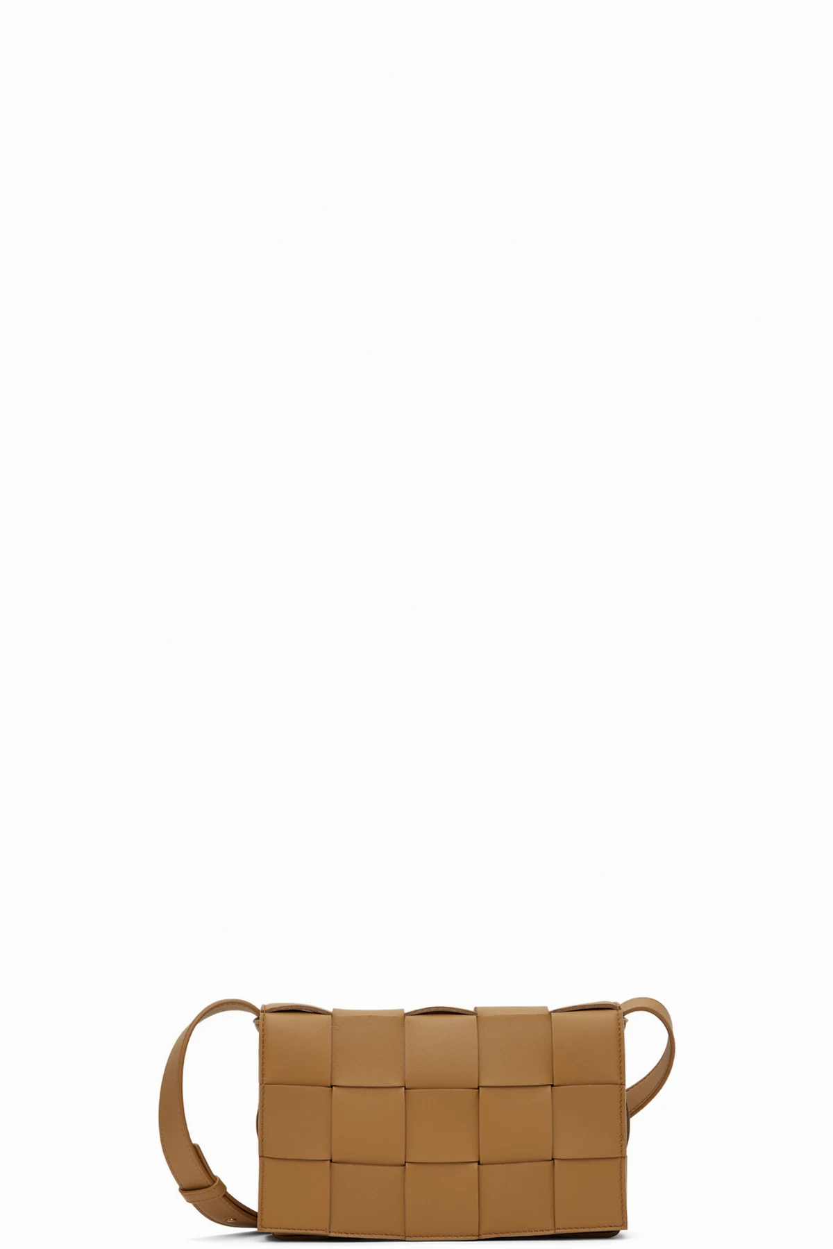 Tan Small Intreccio Cassette Bag