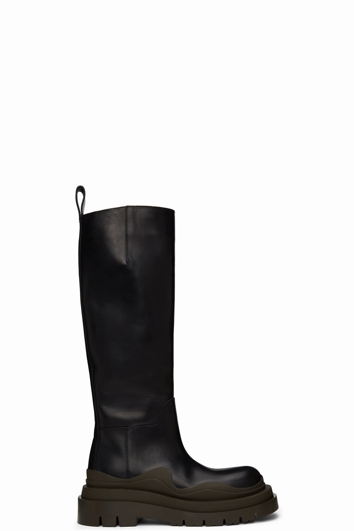 Black & Green Tire Tall Boots