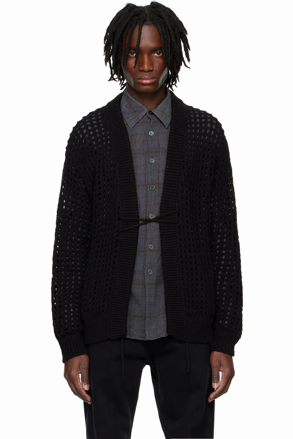 Black Mesh Cardigan